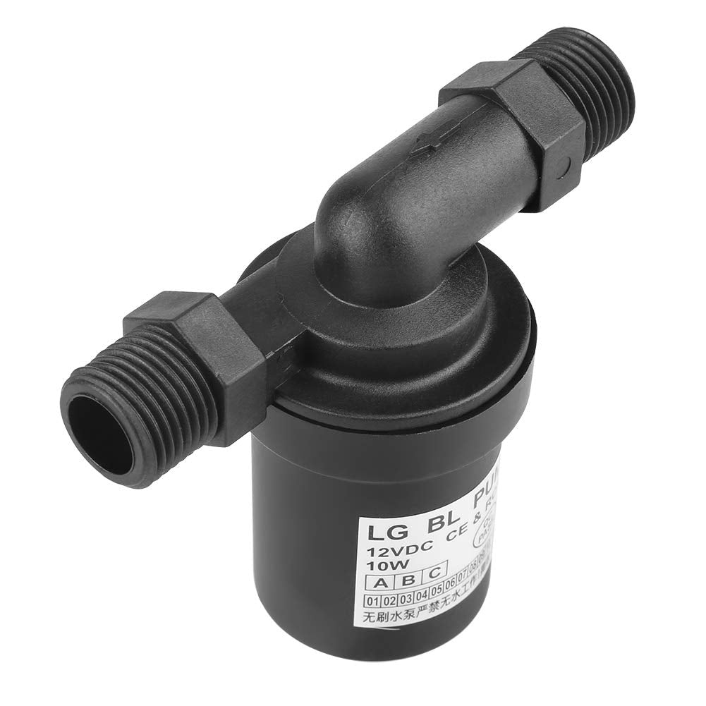 DC Solar Brushless,DC 12V Submersible Pump Solar Hot Booster Pump for Water Circulation System,8L/min 1/2'' Thread,55? High Temperature