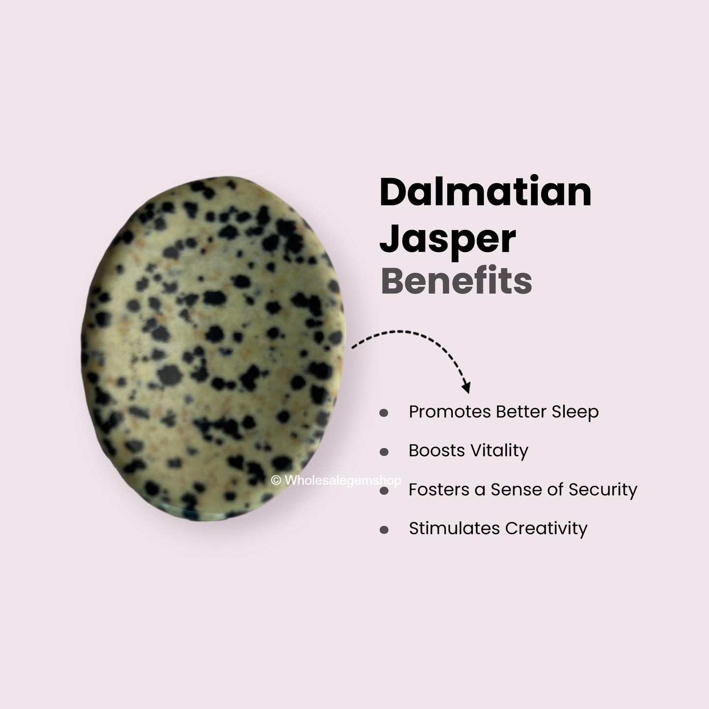 Dalmatian Jasper Thumb Worry Stones Metaphysical Gemstone Crystal Healing Reiki Men Women Gift FENG Shui Positive Energy Love Wellness Palm Stones Wicca Powerful