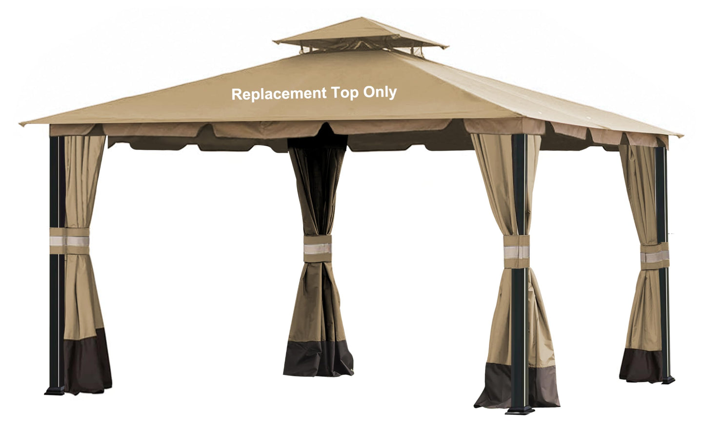 SCOCANOPY Replacement Cover Compatible with Monterey Gazebo # Model L-GZ215PST-4,(Beige)