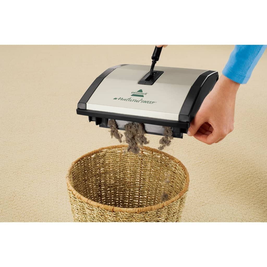 Bissell Natural Sweep Carpet and Floor Sweeper with Dual Brush Rotating System and 2 Corner Edge Brushes, 92N0A, 4.2 lb.
