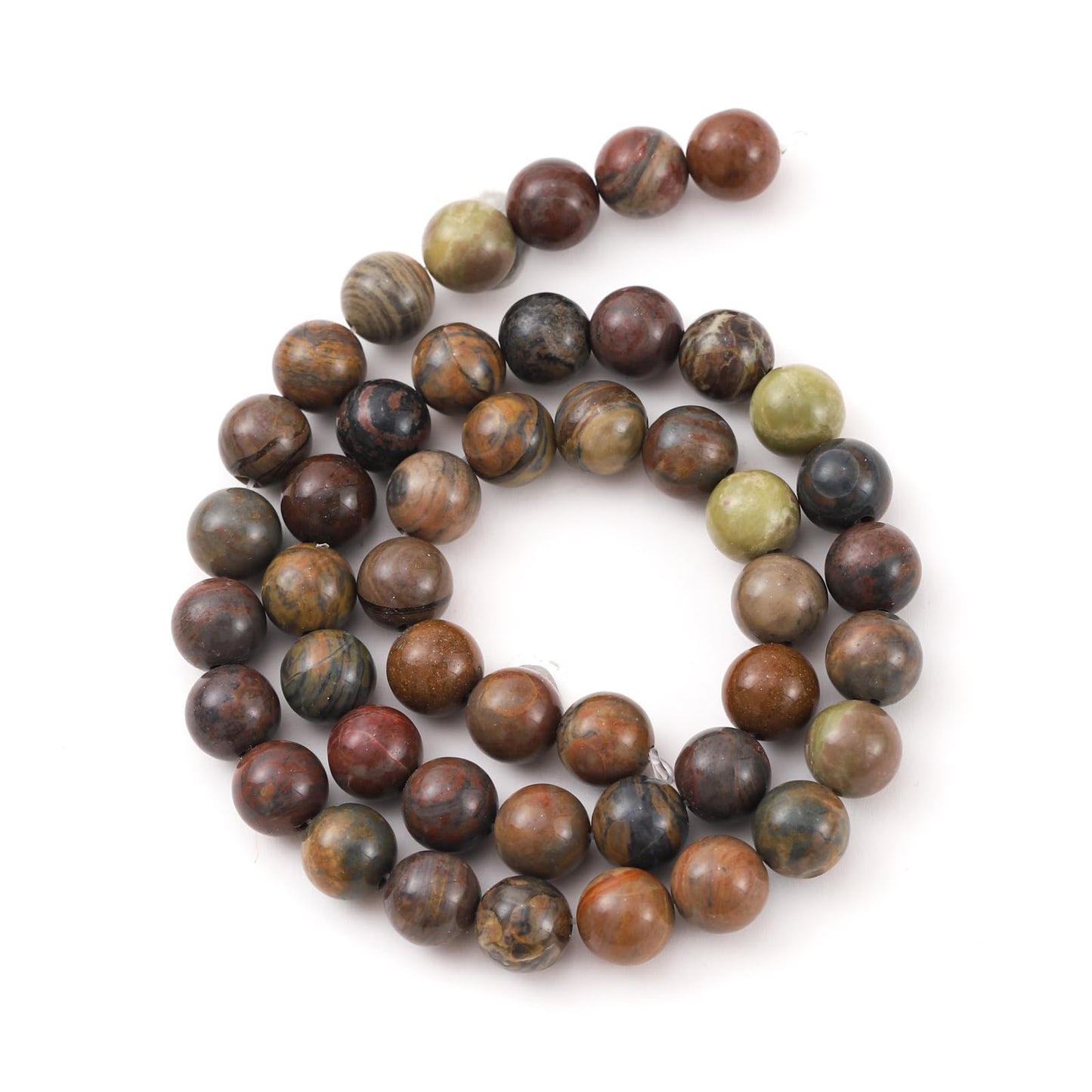 8mm 45pcs DIY Natural Colorful Agate Stone Beads Round Healing Crystal Gemstone Loose Beads for Jewelry Making Handmade Bracelet Necklace