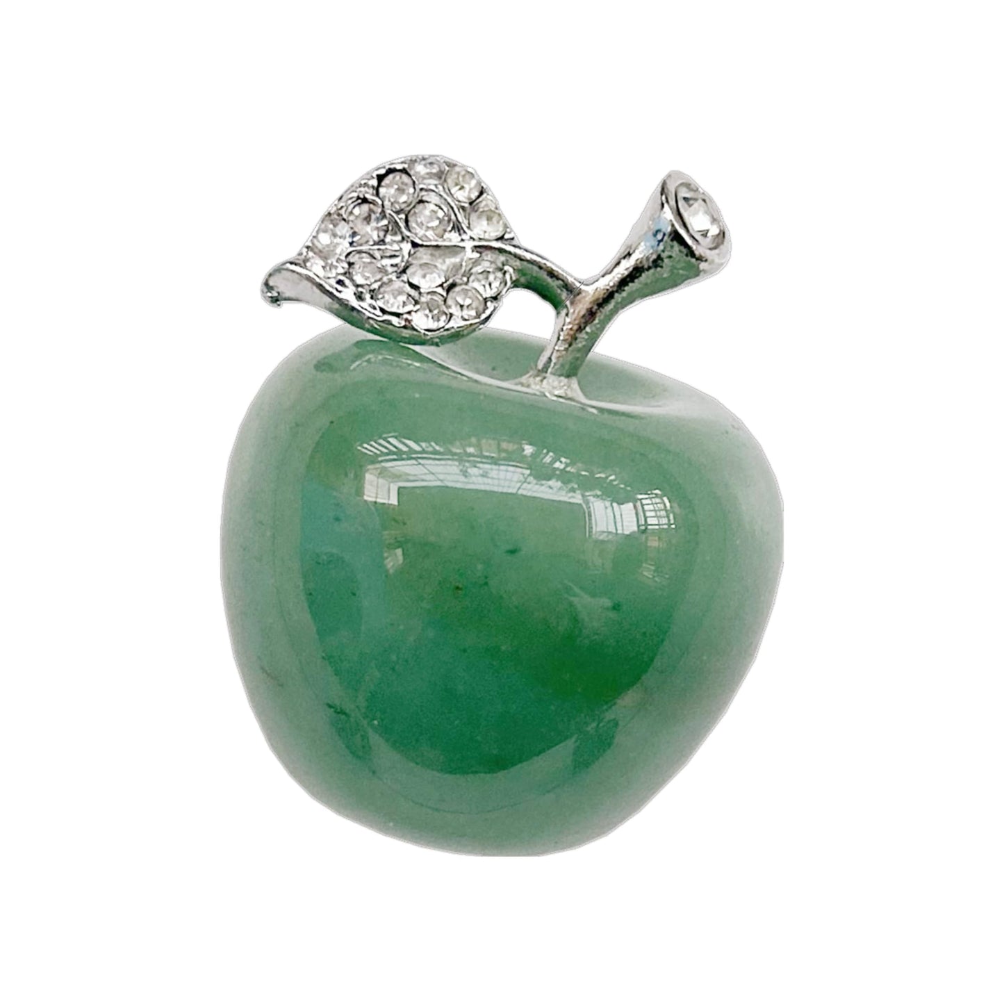 Sunshcat Natural Green Aventurine 1.18 Inchs Apple Crystal and Healing Stone Statues,Room Decoration Christmas Decorations Thanksgiving Gifts Office Gifts Collectibles