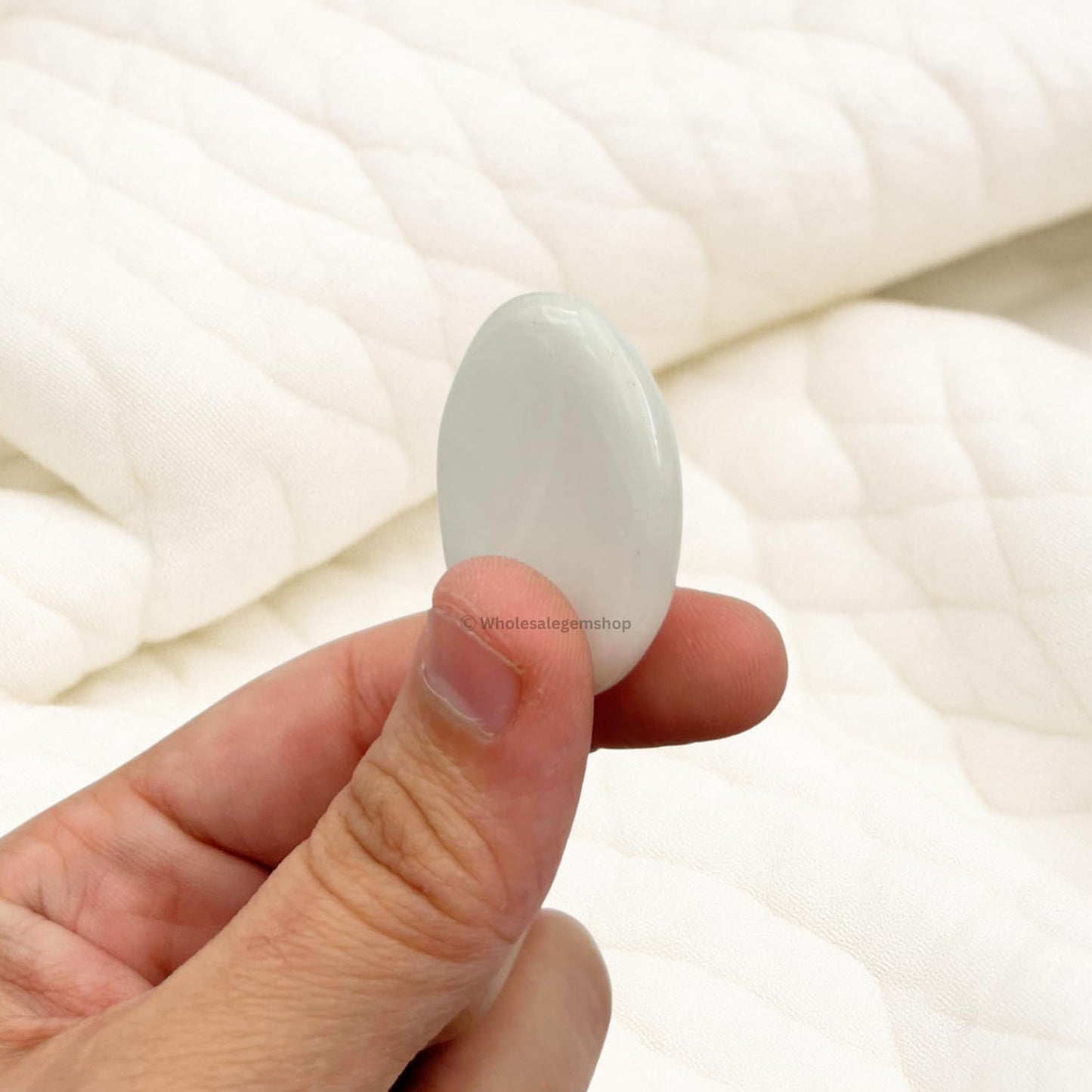 Snow Quartz Thumb Worry Stones Metaphysical Gemstone Crystal Healing Reiki Men Women Gift FENG Shui Positive Energy Love Wellness Palm Stones Wicca Powerful