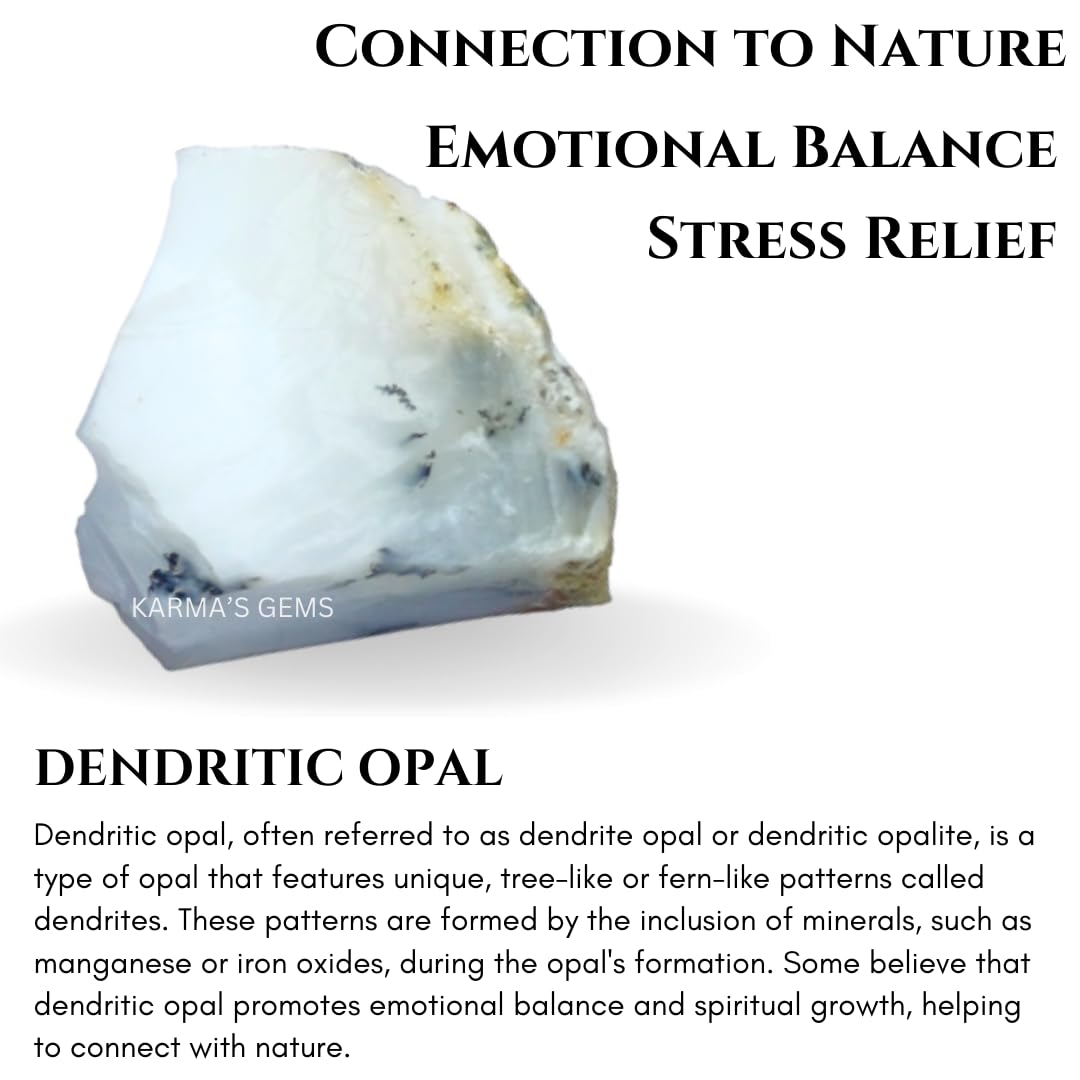 Crystals, Rocks, Jade, Crystals and Healing Stones, Witchcraft Supplies, Healing Crystals, Stones, Healing Stones, Rock Collection, Agate, Raw Stones (Dendritic Opal, 2 Pcs)