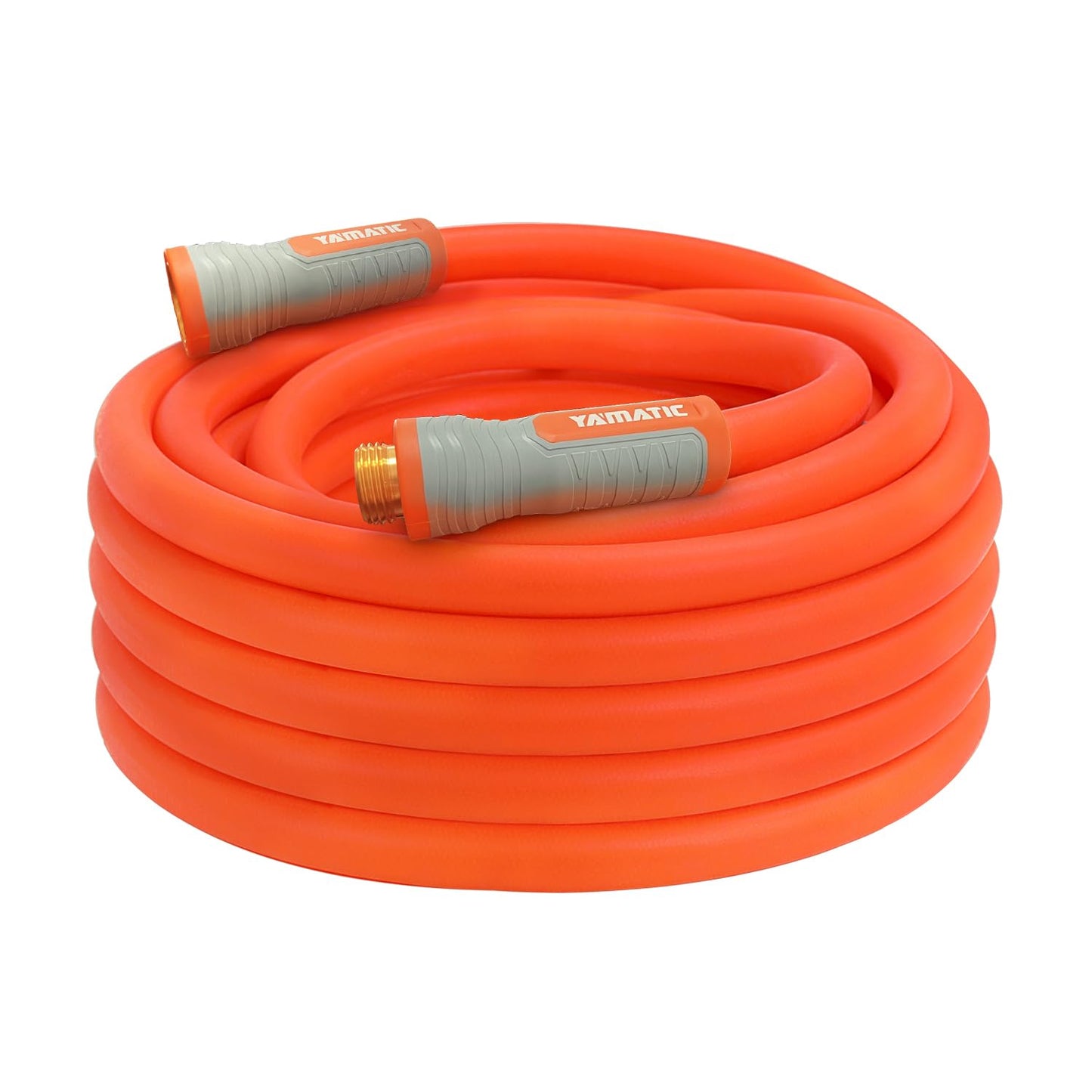 YAMATIC Heavy Duty Garden Hose 5/8 in x 50 ft with Swivel Fitting, Super Flexible Water Hose, All-weather, Lightweight, Burst 600 PSI