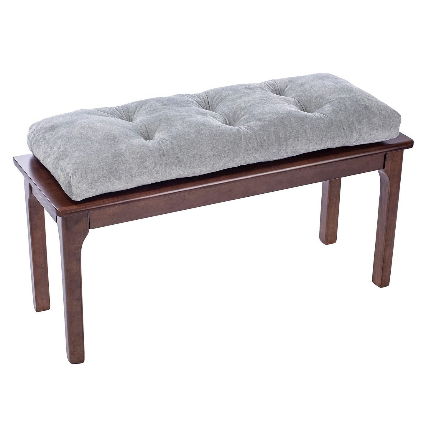 JAMPAYANG Bench Cushion, Non-Slip Tufted Bench Cushions for Swing, Shoe Storage, Window Seat (36"x14", Grey)
