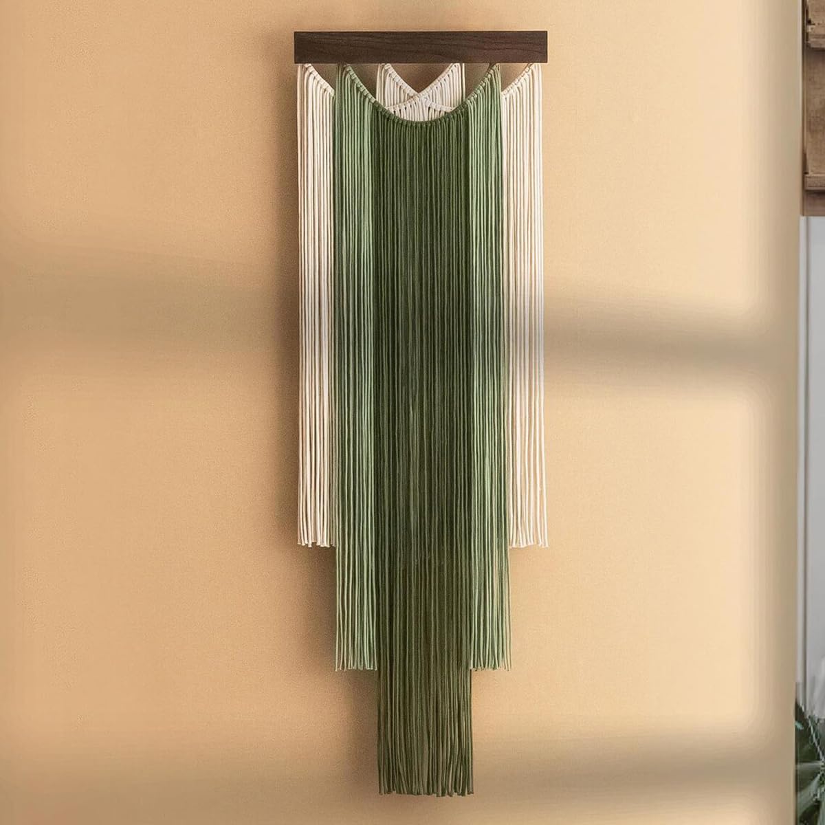 M MANUAL Macrame Wall Hanging 15.7x47.2Inch Fiber Handmade Macrame Wall Hanging Bohemian Yarn Tapestry Living Room Bedroom Modern Home Decor For Boho Home Decoration (A)