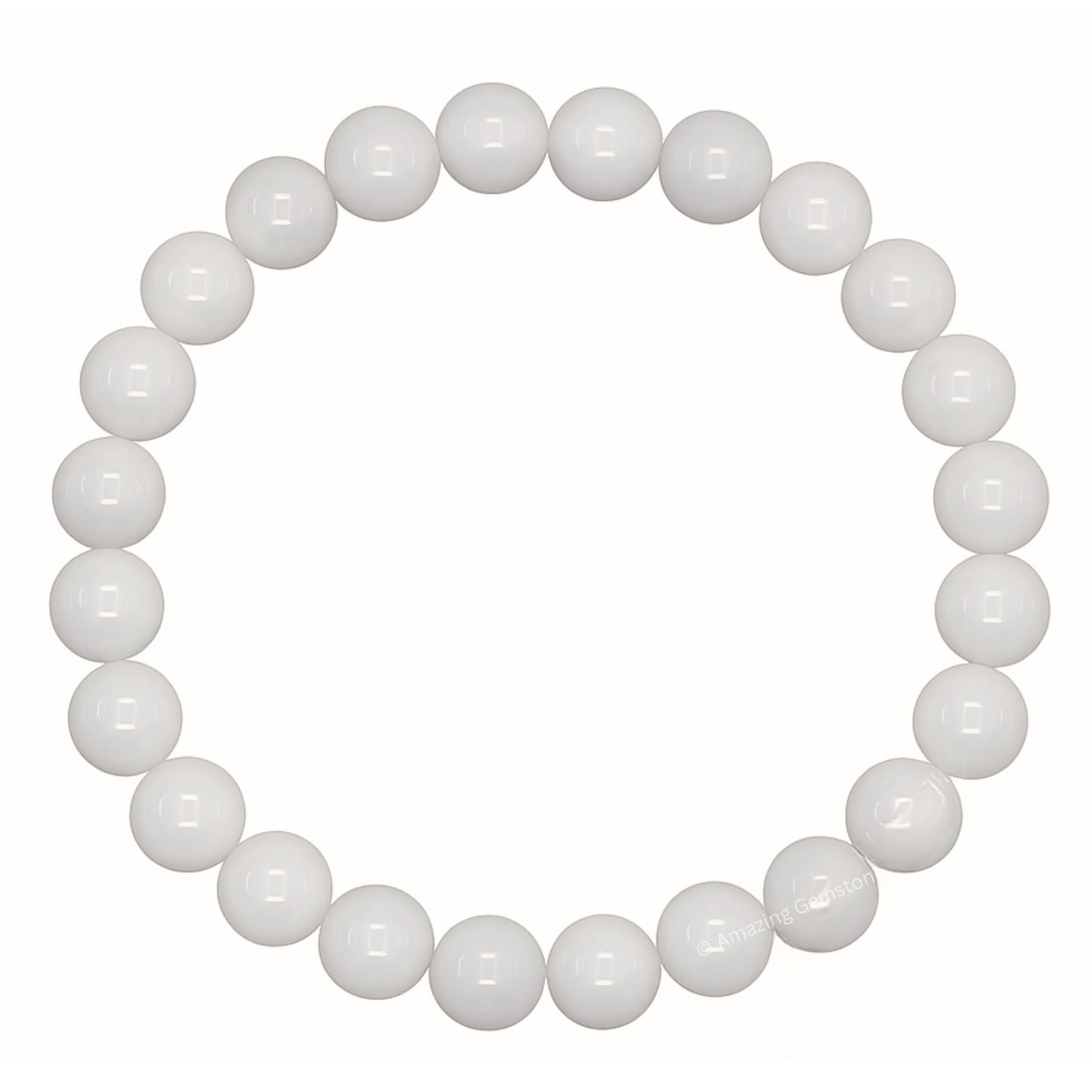 Amazing Gemstone Crystal Bracelet for Women Men's Gifts - Protection Healing Crystal Bracelet - 8mm Gemstone Beaded Stretchable Bracelet Pulseras Para Hombres Mujer Stocking Stuffers Mothers Day Gift (Mother of Pearl)