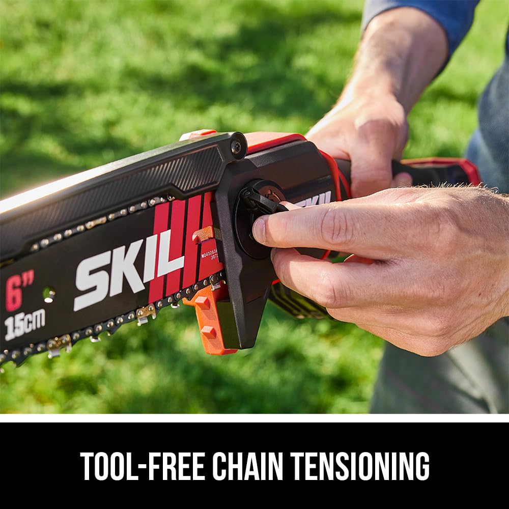 SKIL PWR CORE 20 Brushless 20V 6" Mini Chainsaw Kit including 2.0Ah Battery and Charger-PR0600B-11