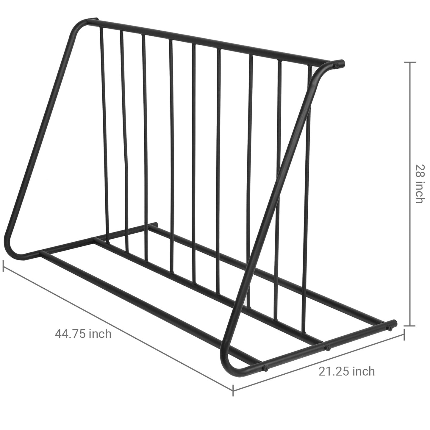 MyGift Large Metal Double-Sided Grid Bike Rack Stand, Freestanding Bicycle Storage Holder for Garage or Outdoor Parking with 6-Bicycle Capacity