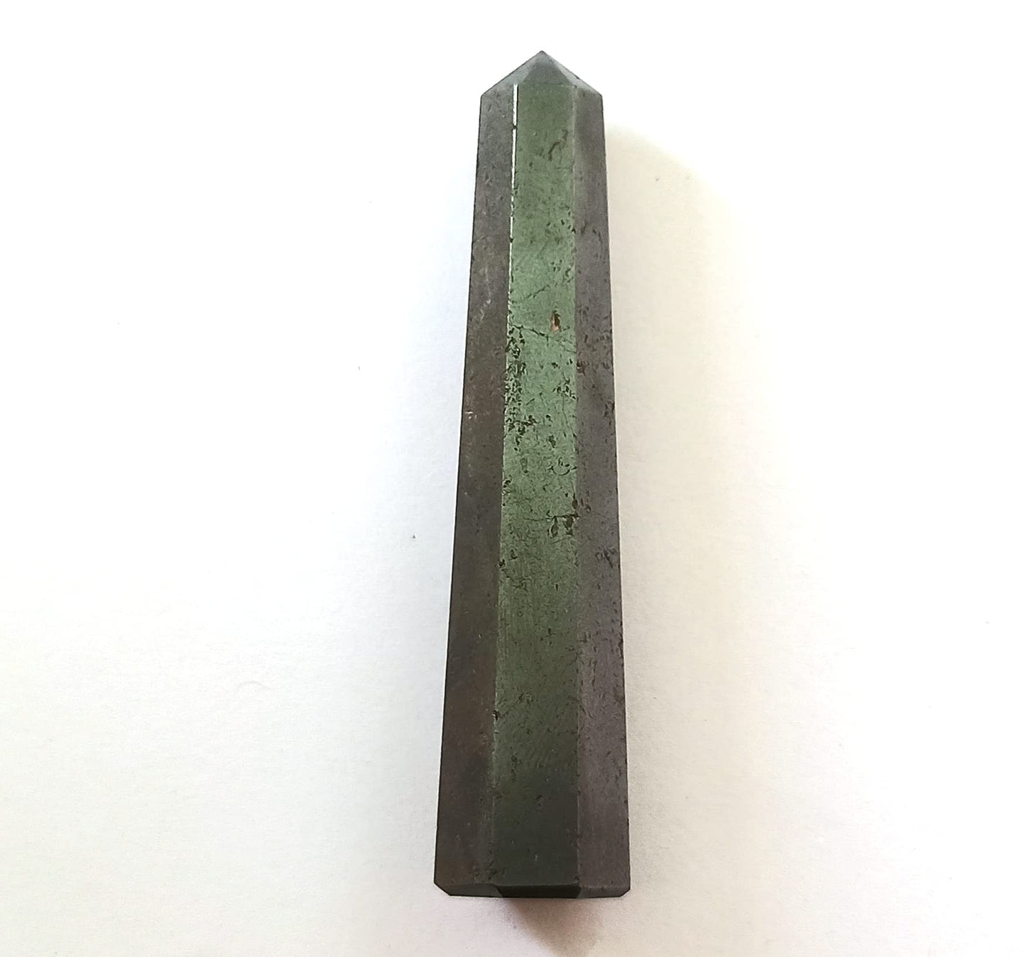 WholesaleGemShop 3 Inch Hemetite Gemstones Obelisk Tower Jumbo Facet Aura Rock Crystal Natural Polished Earth Wand Spirit