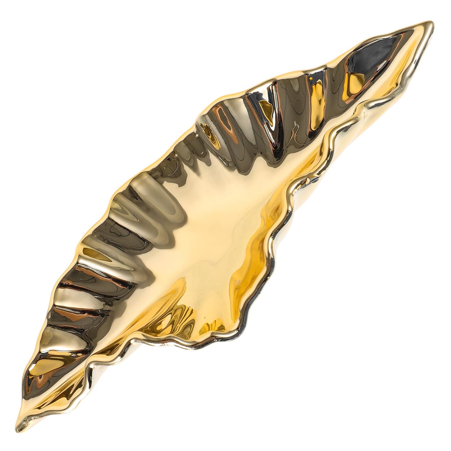 HOODANCOS Creative Gold Small Electroplated Plastic Leaf Hanging Ornament for Ceiling Home Decor Indoor Pendant Decoration