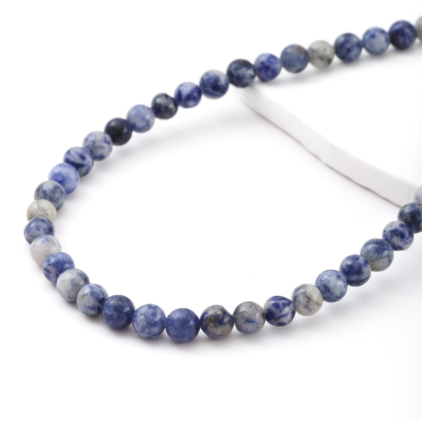 10mm 38pcs DIY Natural White Sodalite Stone Beads Round Healing Crystal Gemstone Loose Beads for Jewelry Making Handmade Bracelet Necklace