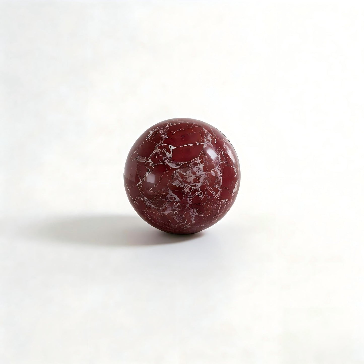 SIRIZEN-DIVING Rosa Levanto Natural Marble Decorative Sphere Set, Heavy Solid Stone Balls for Home Decor, Bedroom, Entryway, Hotel, Dining Room Tabletop Display (10cm Diameter)
