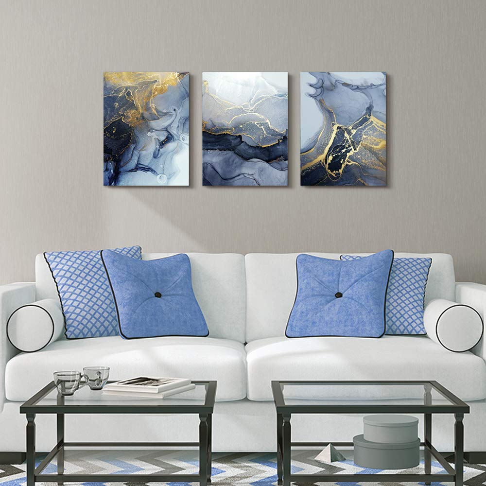 Abstract Wall Decor For Living Room Bedroom Wall Art Paintings Abstract Ink Painting Wall Artworks Hang Pictures For Office Decoration, 20x28inch/Piece, 3 Panels Bathroom Home Decorations Posters