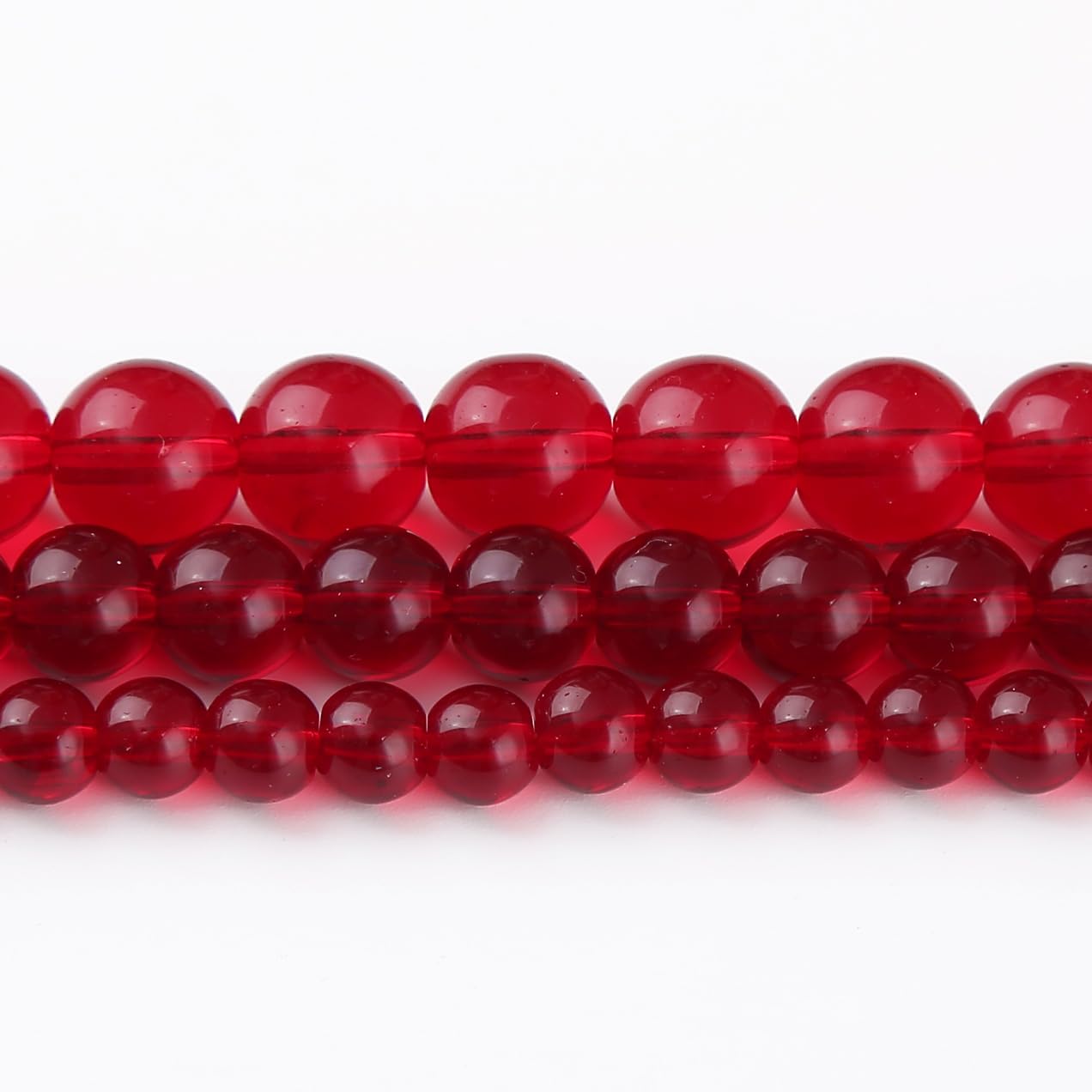 65PCS 6MM Garnet Red Glass Stone Beads Natural Gemstone Bead Crystal Healing Energy Jewelry Making DIY 15 inches