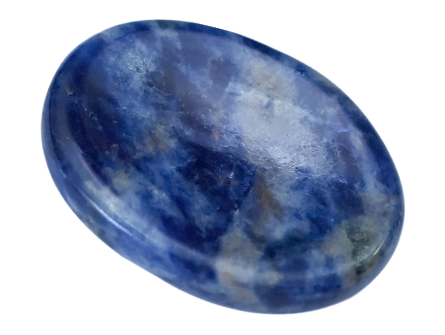 GEMSCITE Sodalite Thumb Worry Stones Metaphysical Gemstone Crystal Healing Reiki Men Women Gift FENG Shui Positive Energy Love Wellness Palm Stones Wicca Powerful