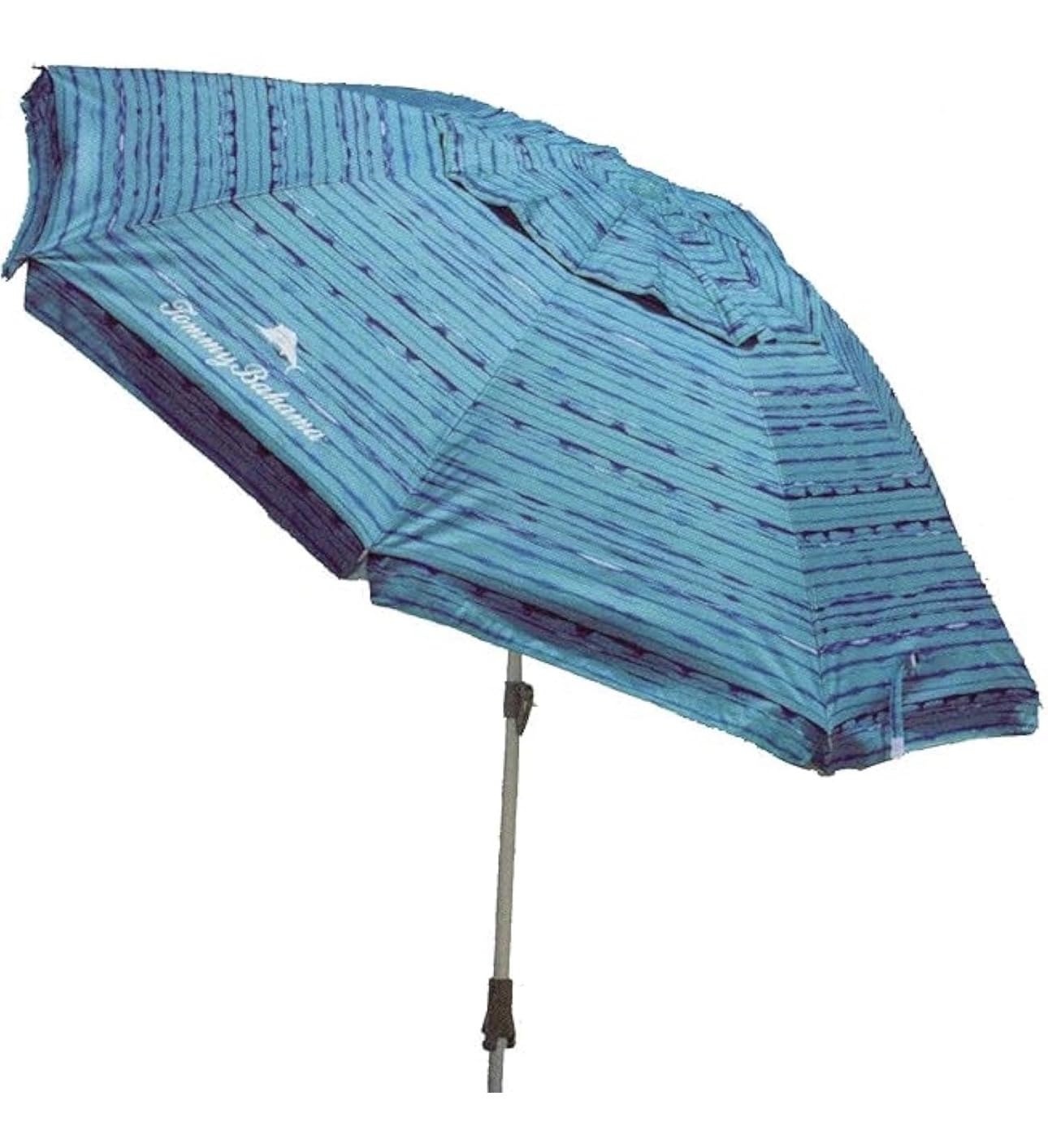 Sepras T0MMY BAHAMA 8 ft Beach Umbrella with wind vent and sand anchor (Blue Pattern)