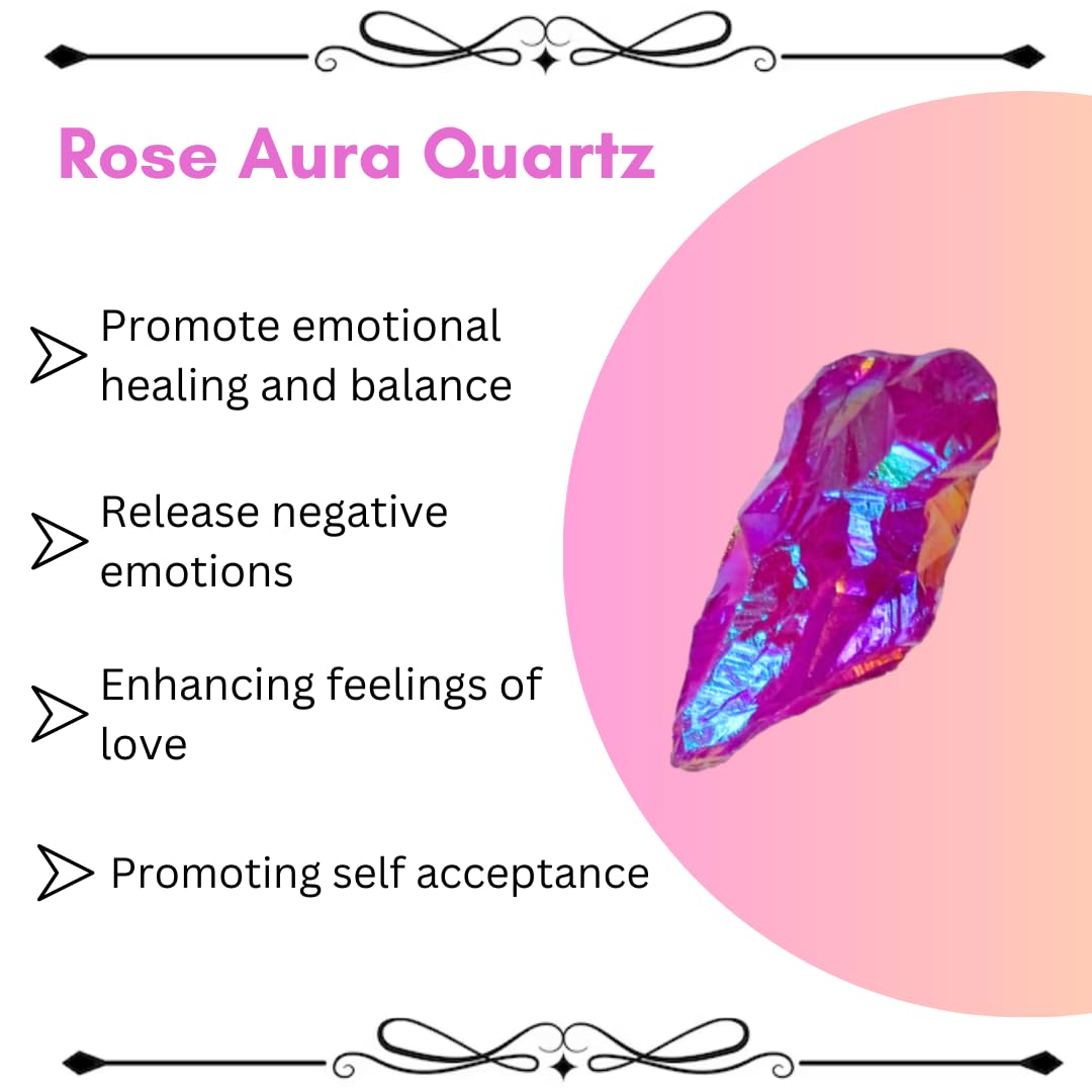 Crystals, Rocks, Jade, Crystals and Healing Stones, Witchcraft Supplies, Healing Crystals, Stones, Healing Stones, Rock Collection, Agate, Raw Stones (Rose Qura Quartz, 2 Pcs)