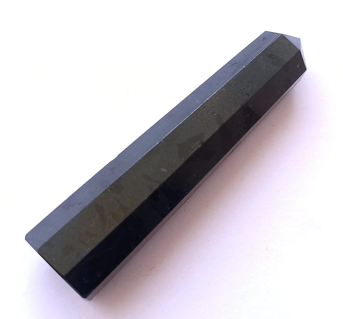 WholesaleGemShop-GEMSCITE 3 Inch Black Tourmaline Gemstones Obelisk Tower Jumbo Facet Aura Rock Crystal Natural Polished Earth Wand Spirit