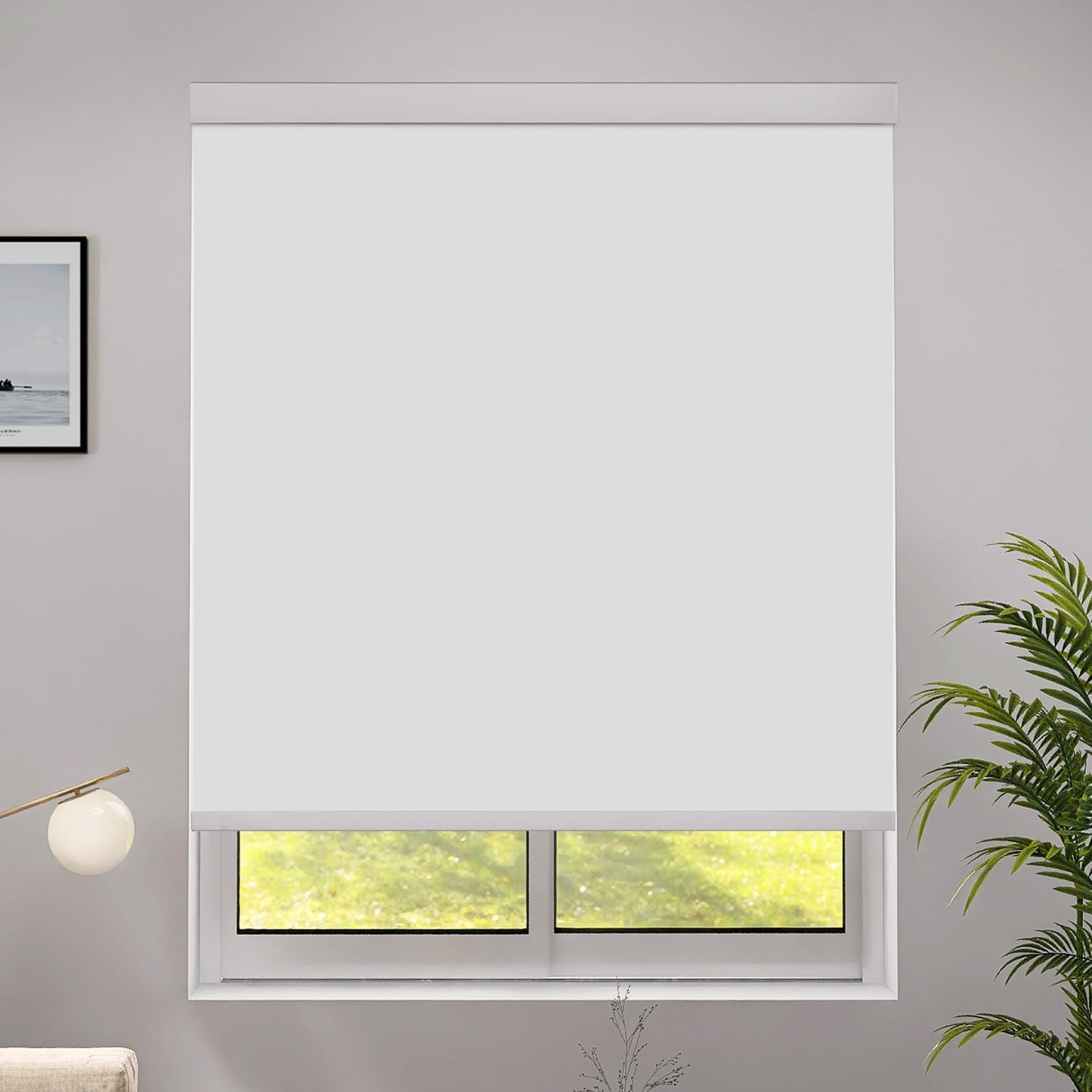 ZSTARR Custom Cordless Shades,Blackout Blinds, Waterproof Rolling Shutter, Suitable for Windows, Family Children's Rooms and Offices 20-90 Inches Wide (3721FWLS)