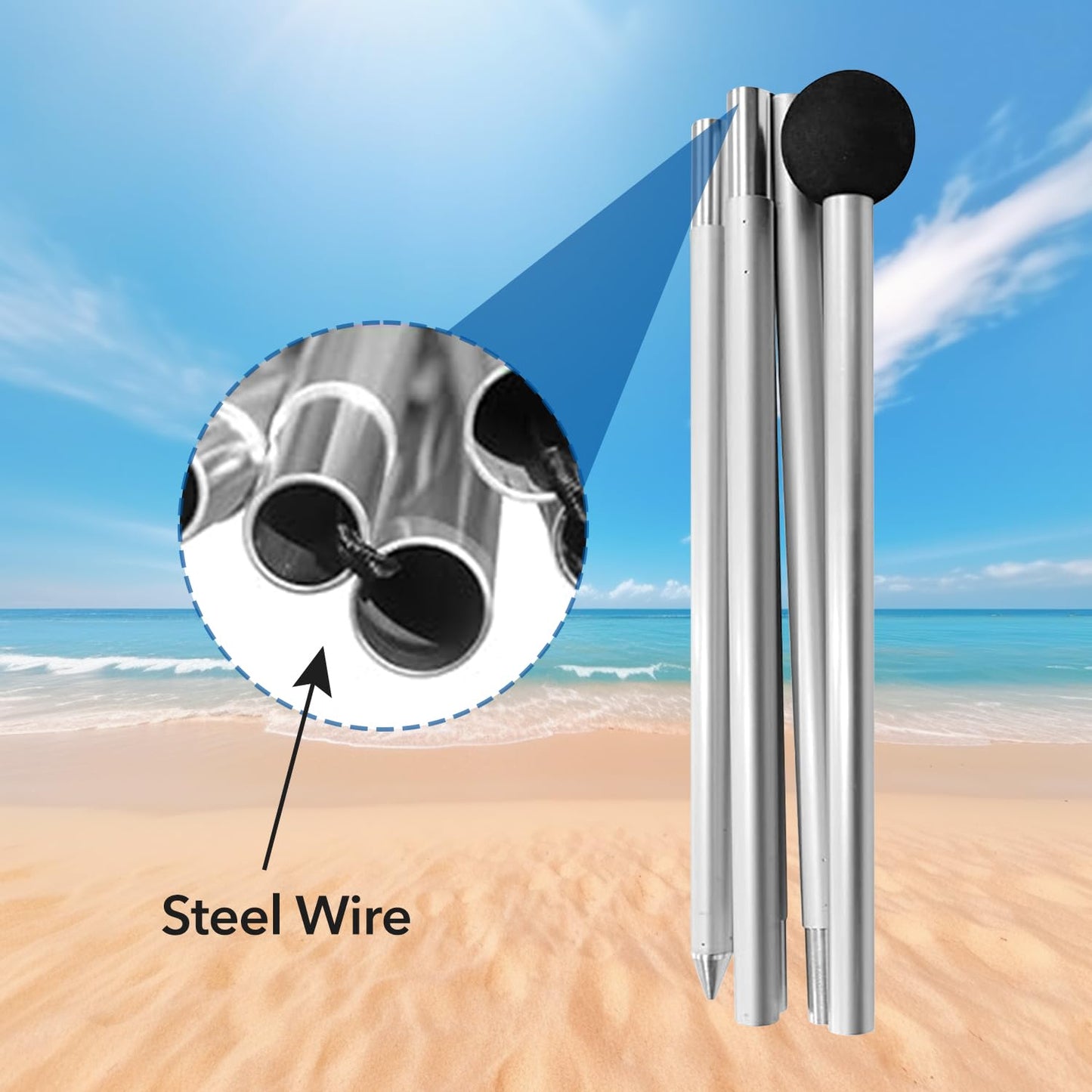 Beach Shade Canopy with Beach Blanket Phone Case Sun Shelter Umbrella UPF50+ Protection Portable 7.5X7.5Ft Camping Tents for Beach Outdoor Camping Backyard Picnics Easy to Set Up for Outdoor Camping