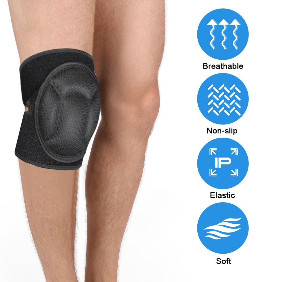CXWPDD Protective Knee Pads Anti Slip Collision Avoidance Outdoor Sports Kneeling Braces High Elastic Fabric for Garden Dancing Cleaning