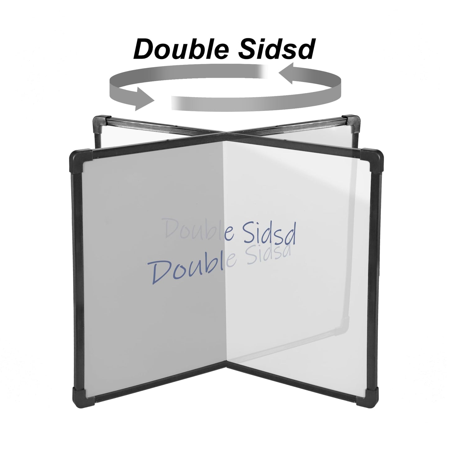 Double-Sided Small White Board 14" x 11", Dry Erase Board for Wall, Black Frame Mini Hanging Whiteboard for Home School Office