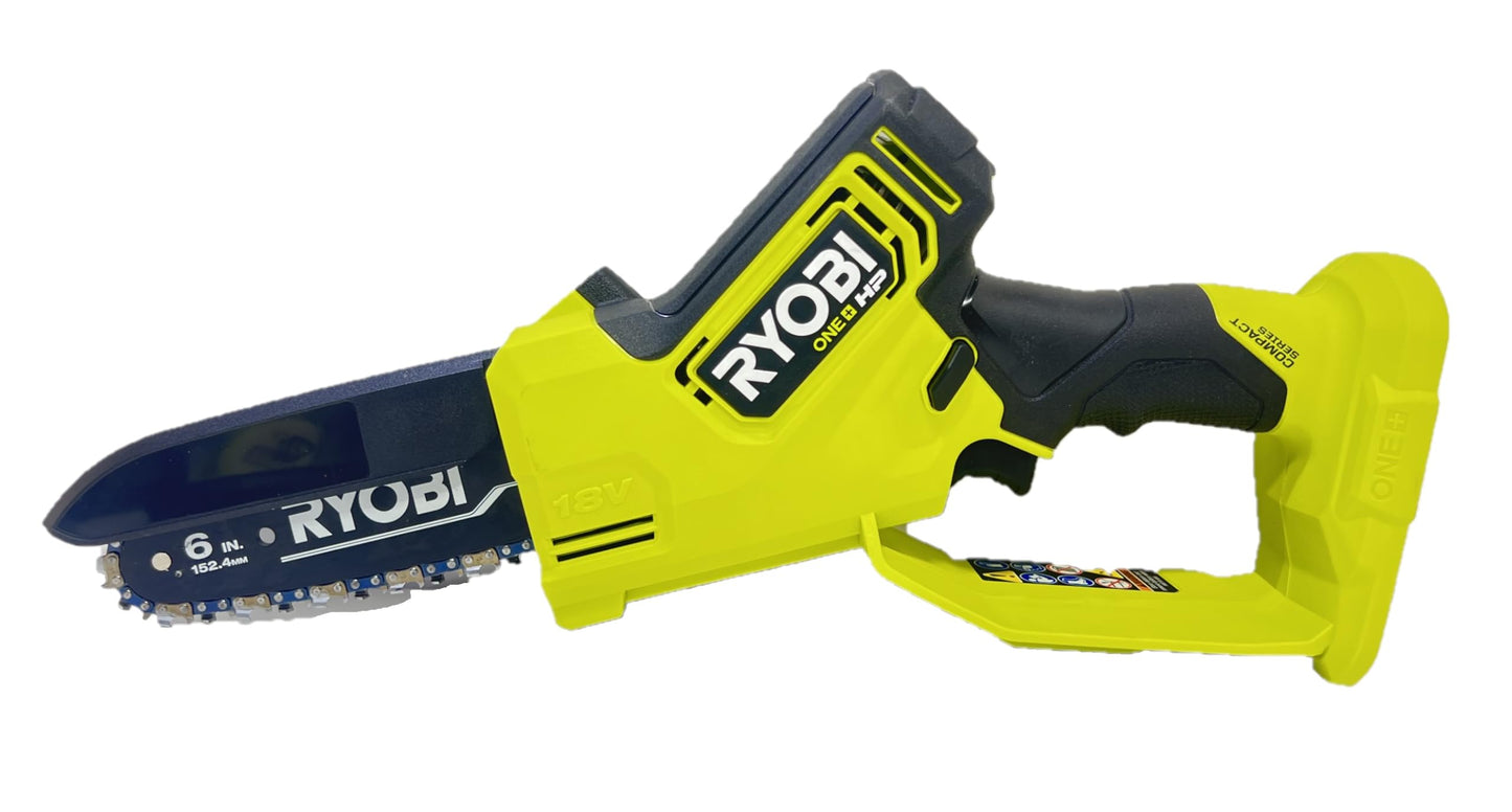 RYOBI ONE+ HP 18V Brushless 6 in. Compact Pruning Mini Chainsaw Kit with Battery and Charger (Bulk Packaged)