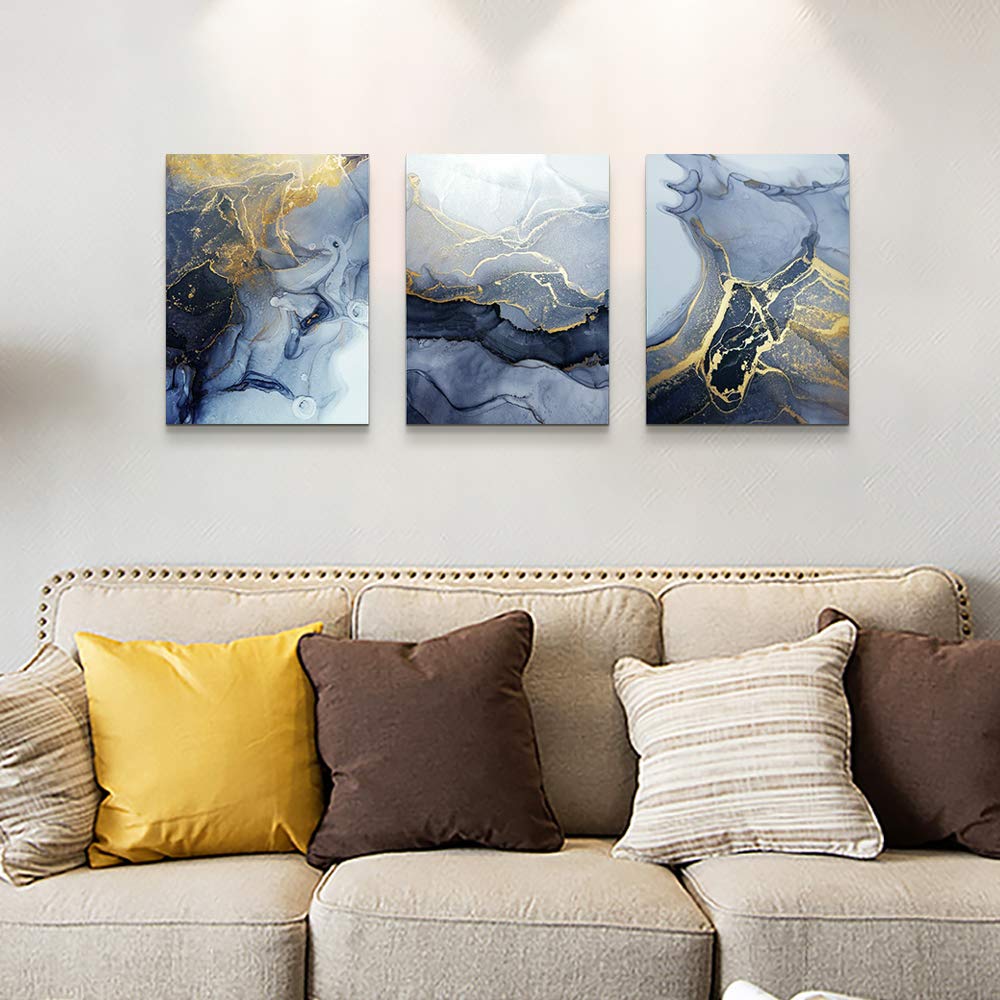 Abstract Wall Decor For Living Room Bedroom Wall Art Paintings Abstract Ink Painting Wall Artworks Hang Pictures For Office Decoration, 20x28inch/Piece, 3 Panels Bathroom Home Decorations Posters