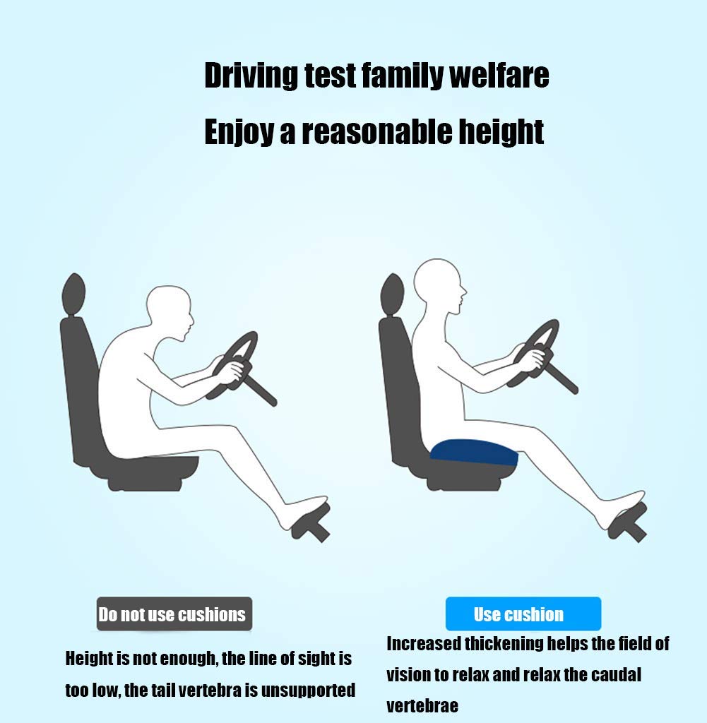 Seat Cushions for Office Chairs, Desk Chair Cushion for Long Sitting, Office Chair Pad Sitting Seat Pillow for Office Chair, Trucks,Car, Home,Wheelchair, Angle Lift Seat Cushion
