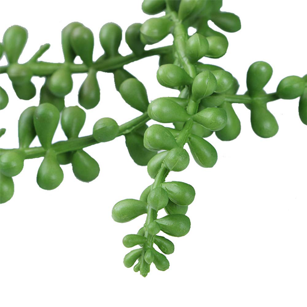 SzJias 3 Pcs String of Pearls Plant Artificial Hanging Succulents Plants for Home Garden Decor (Pots Not Included)