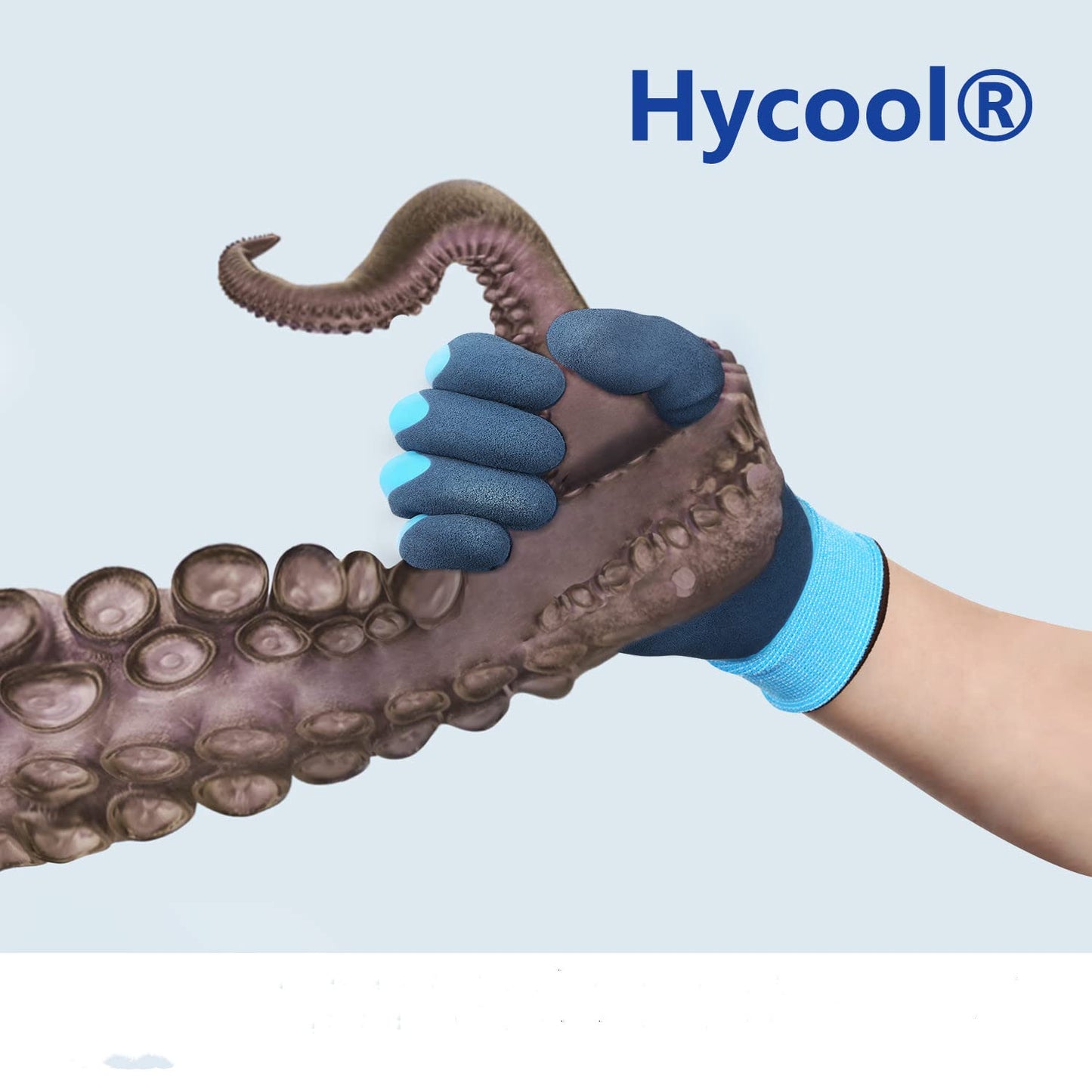 DS Safety Waterproof Work Gloves Hycool Grip Working Gloves 1 Pair(S,Blue)