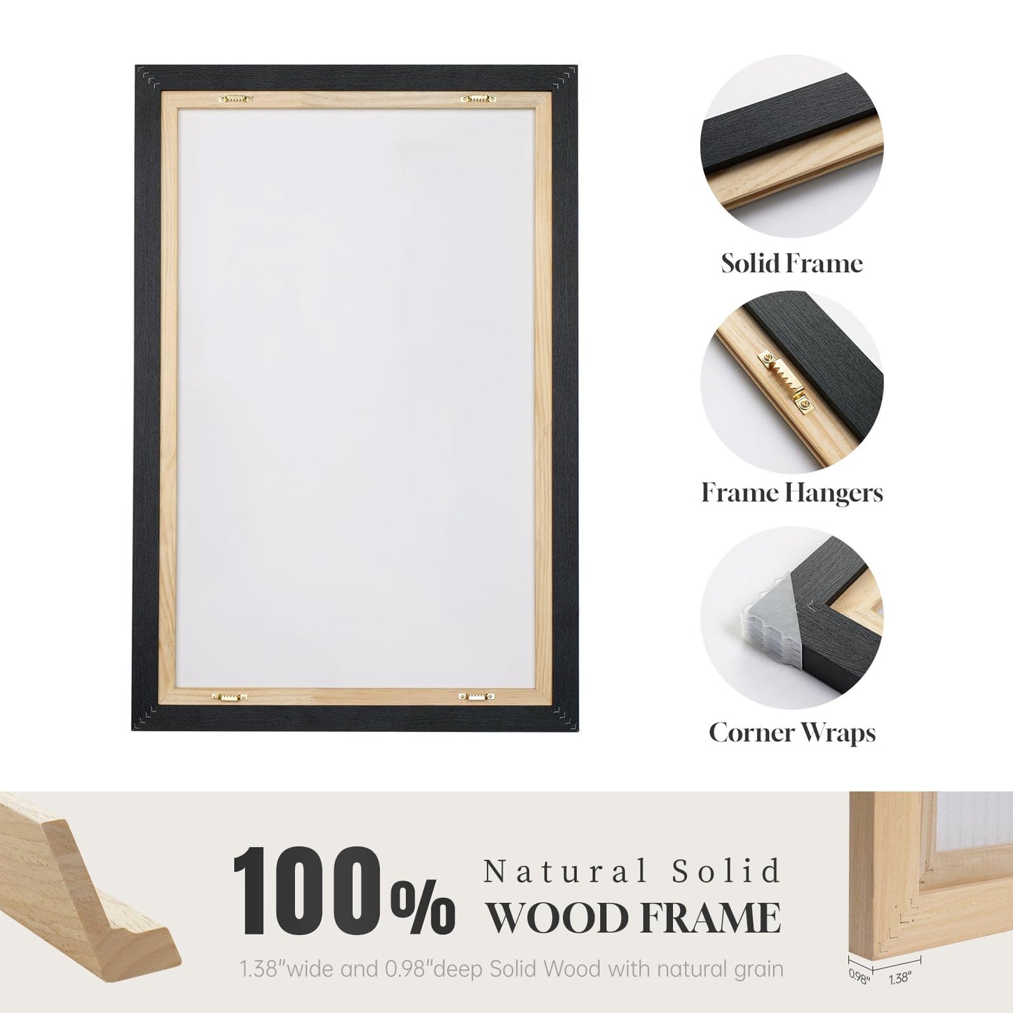 Long Narrow Framed Neutral Abstract Vertical Wall Art Set, 2 Piece Modern Canvas Prints Paintings Artwork for Walls, Beige and Brown Minimalist Pictures for Hallway Entryway Living Room Bedroom Decor
