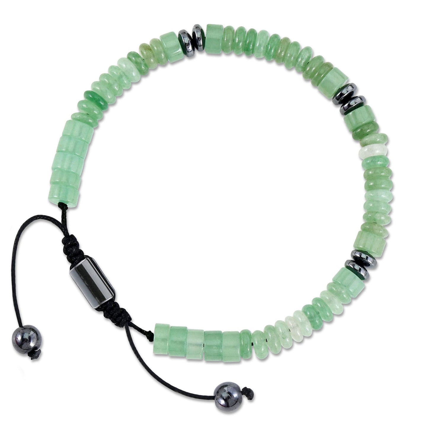 VIBILIA Healing Crystal Bracelets Beaded Bracelets for Men Women Green Aventurine Natural Stone Adjustable Bracelets Unique Gifts for Father Son Grandfather Brother Friend