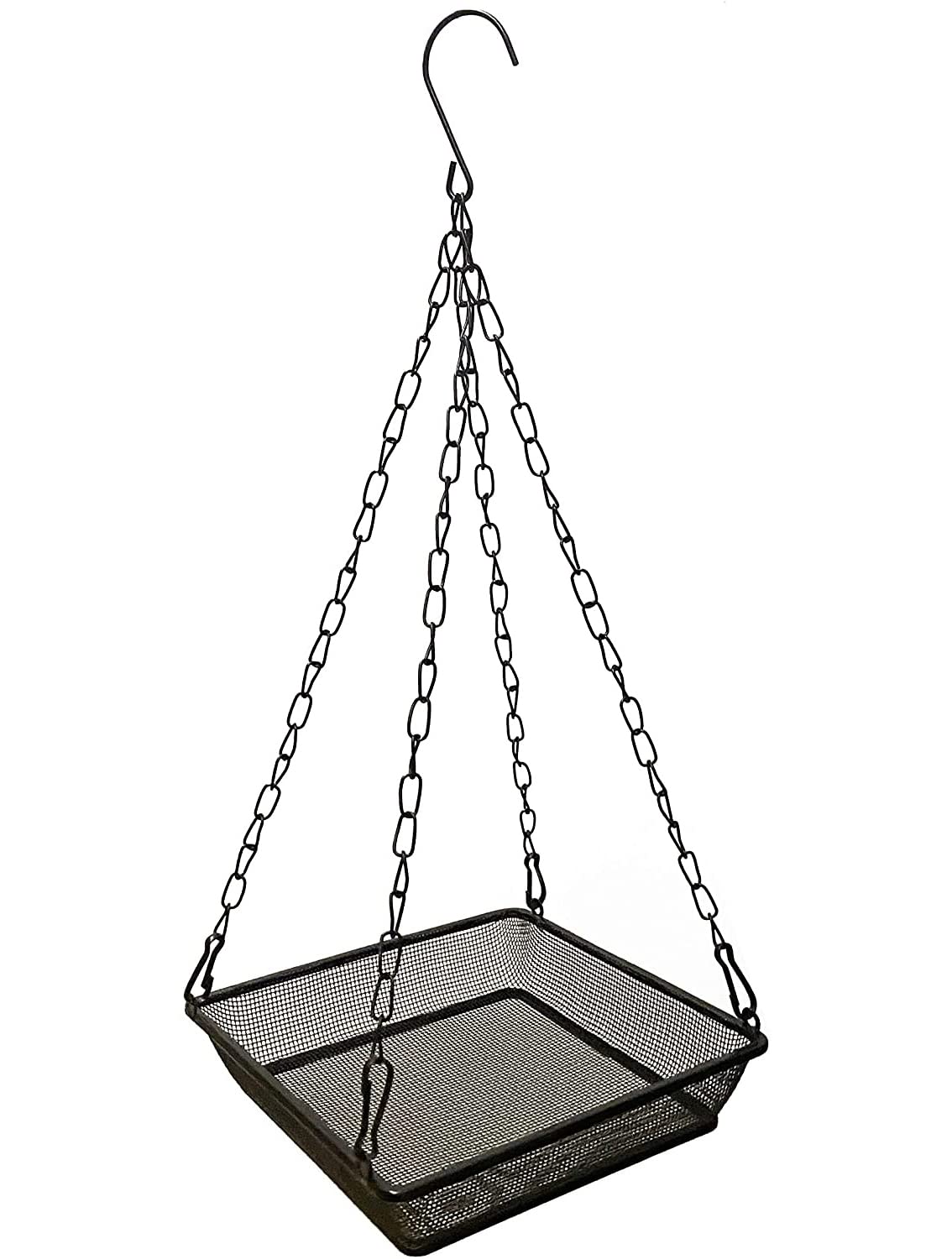 Hanging Bird Feeder Tray Platform Metal Mesh Seed Tray for Bird Feeding Outdoor Garden Decoration for Backyard Attracting Wildbirds