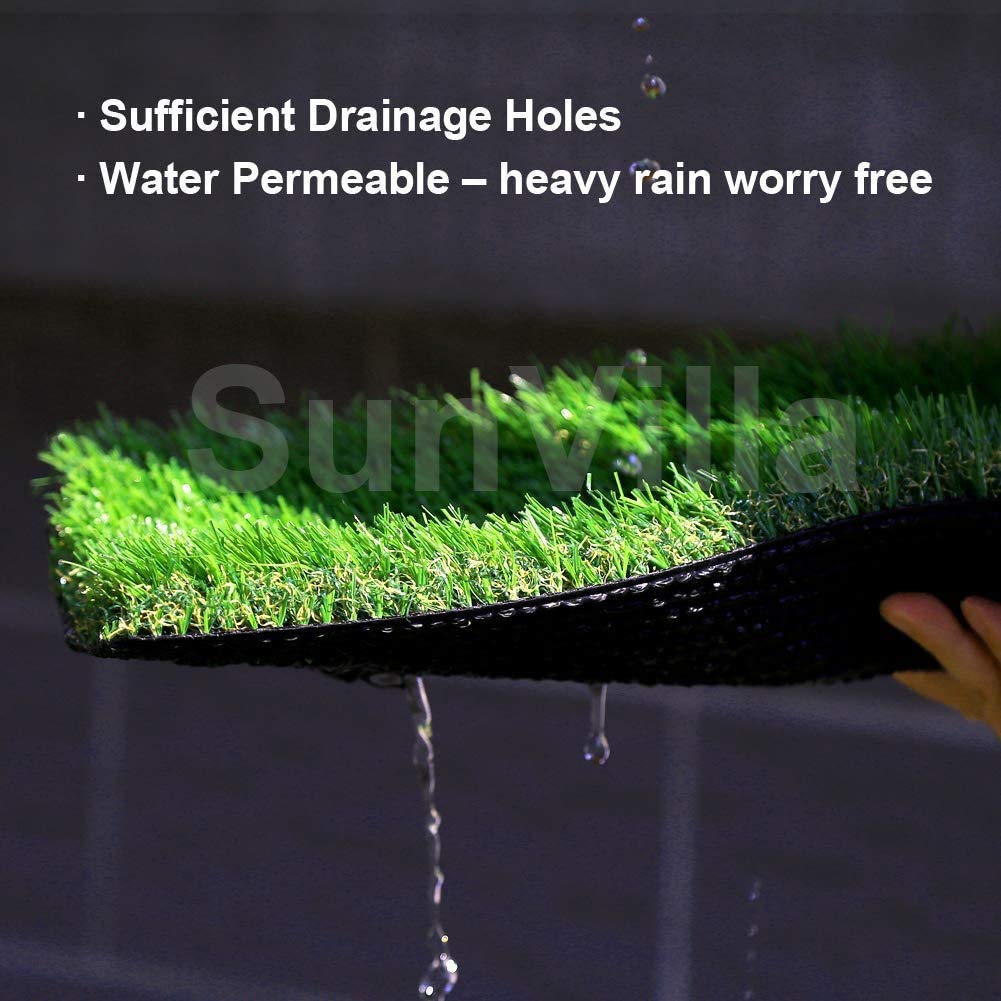 SunVilla 2'x94' Artificial Grass Realistic, [Customized Sizes] Grass Height 1 3/8" Indoor/Outdoor Artificial Grass/Turf Many Sizes 2FTx94FT (188 Square FT)
