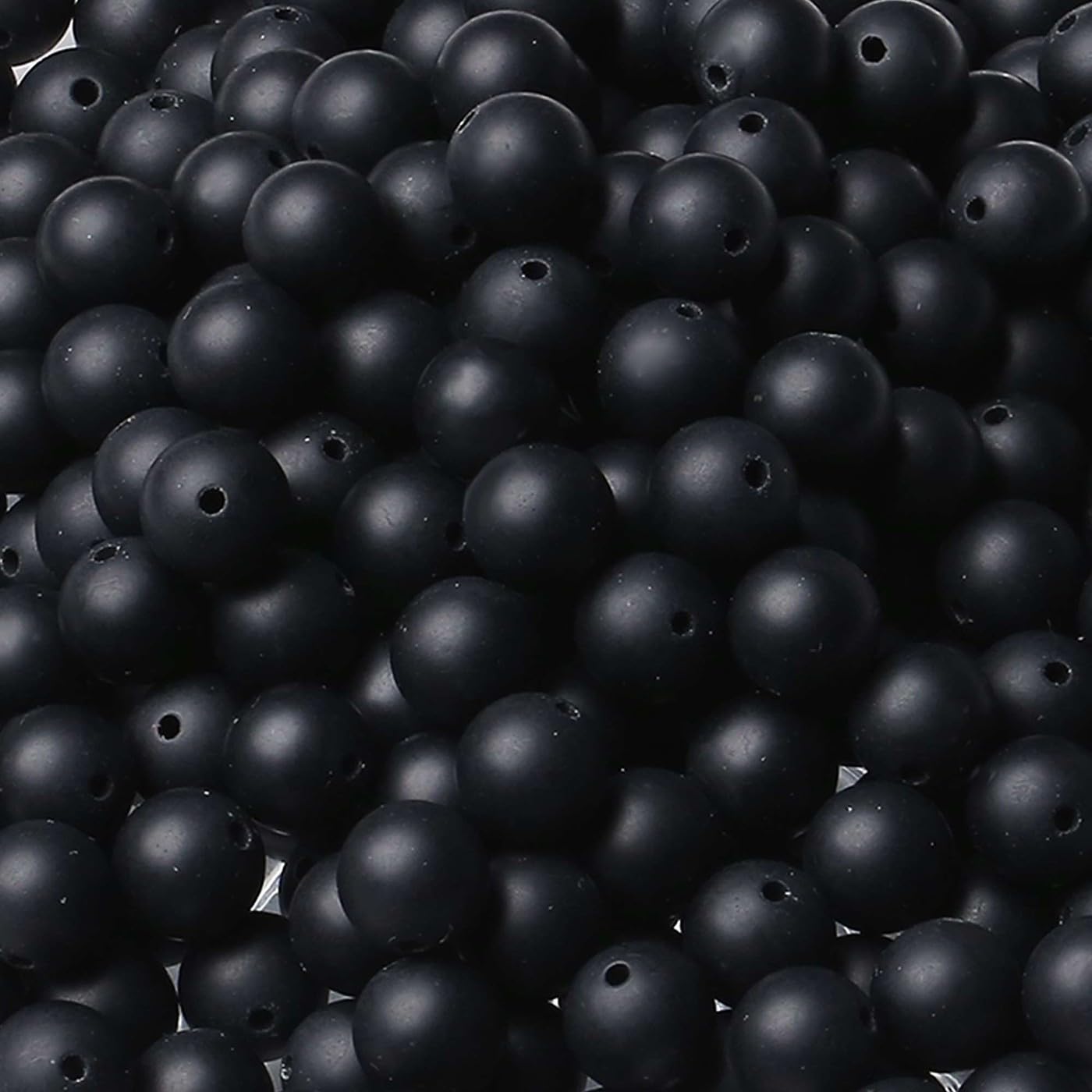 LAIDANLA Matte Black Onyx Agate 8mm Natural Stone Beads Round Loose Gemstone Stone Beads for DIY Bracelet Necklace Earrings Jewelry Making Polishing Beading 96PCS 2 Strand 32"