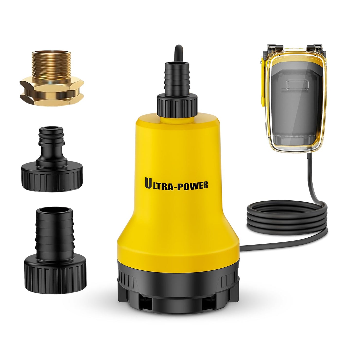 Pyrcruax Cordless Submersible Water Transfer Pump, Compatible with Dewalt 20V Max Battery Pack, 17 GPM Sump Pump, Ideal for Pool, Spa, Hot Tub, Garden, Tool Only-Battery & Charger not included