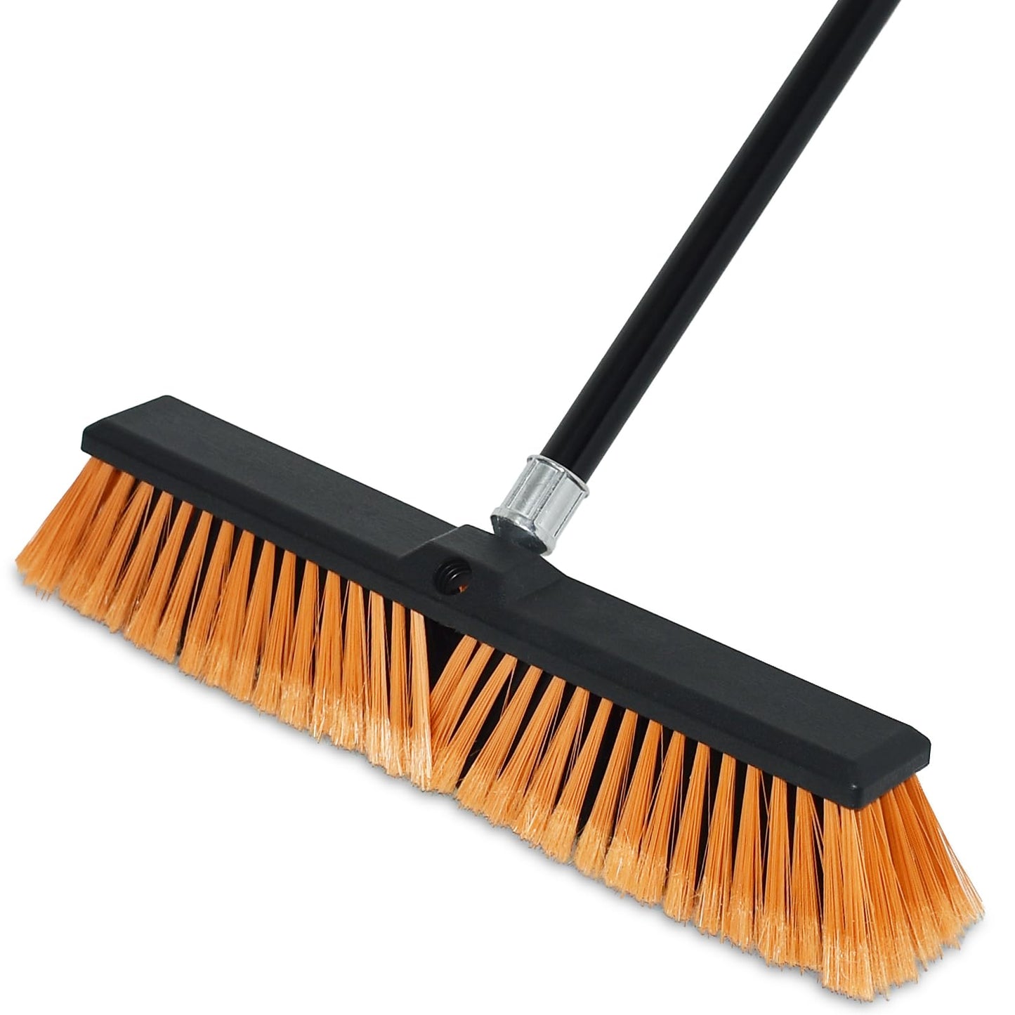 PBHEPJ 18 Inchs Push Broom Outdoor Heavy Duty, Shop Broom with 60" Long Handle for Cleaning Outdoor or Indoor Tile, Garage, Shop, Deck, Concrete, Wood, Stone, Patio Floor