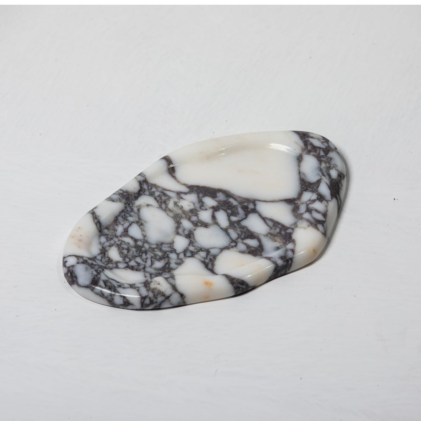 Calacatta Viola Marble Decorative Tray – Vanity & Bathroom Tray for Perfume, Candles, Jewelry, Keys – Minimalist Jewelry Tray