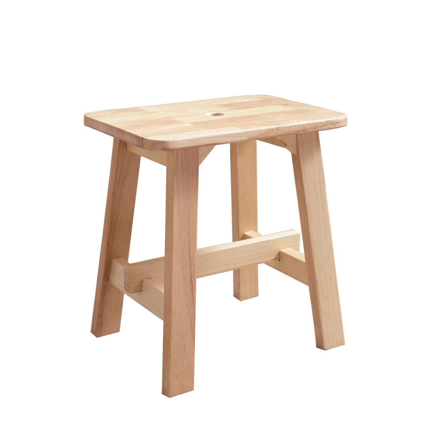Lestar Wooden Stools,Rectangular Solid Wood Stool, Small Wood Stool 18" Height for Living Room, Kitchen, Bathroom