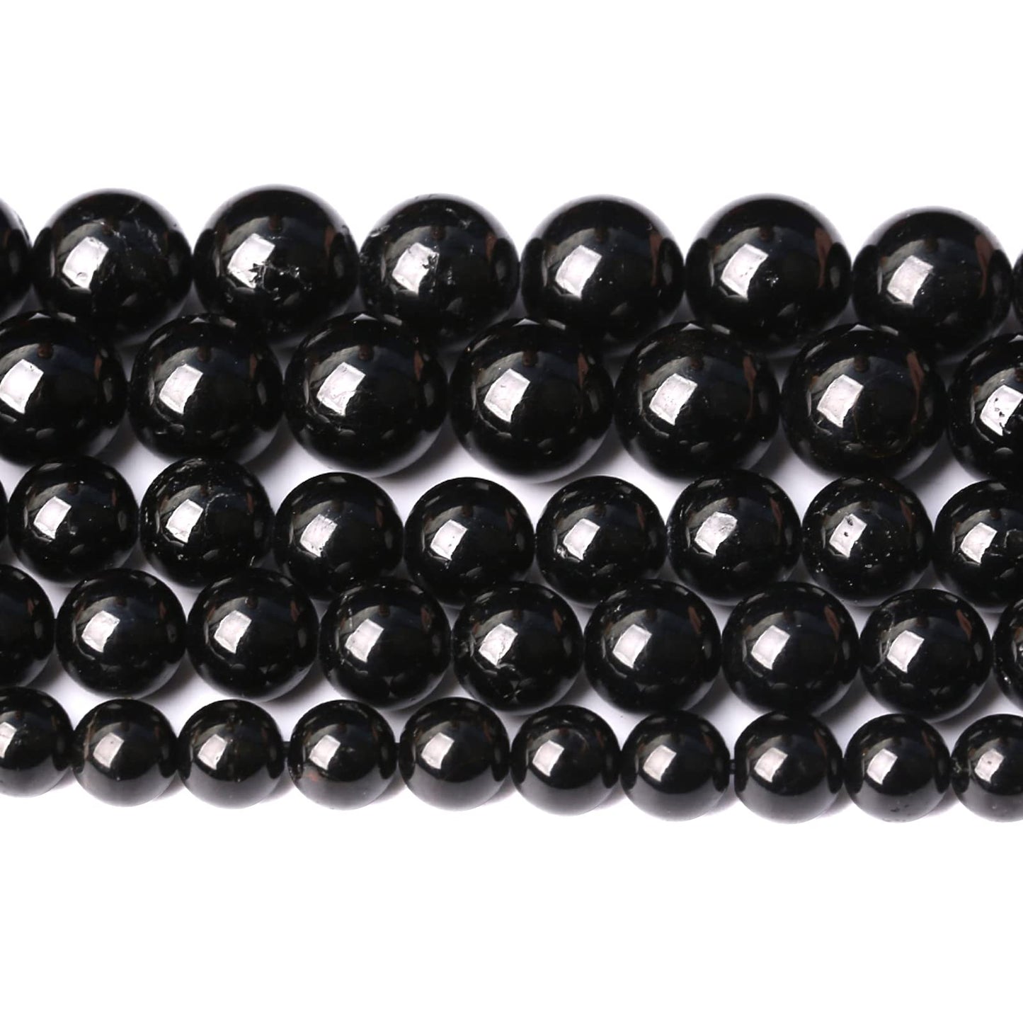 4MM 88PCS Natural Black Tourmaline Gemstone A Grade Beads for Jewelry Making DIY Bracelet Crystal 1 Strand