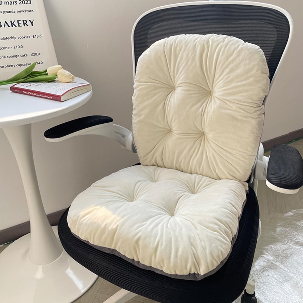 UEncounter White Seat Cushion - 17 * 17 Inch, Soft Office & Indoor Rocking Chair Cushion with Removable Cover, Ties - 631TIMY11II525AN3GW5US