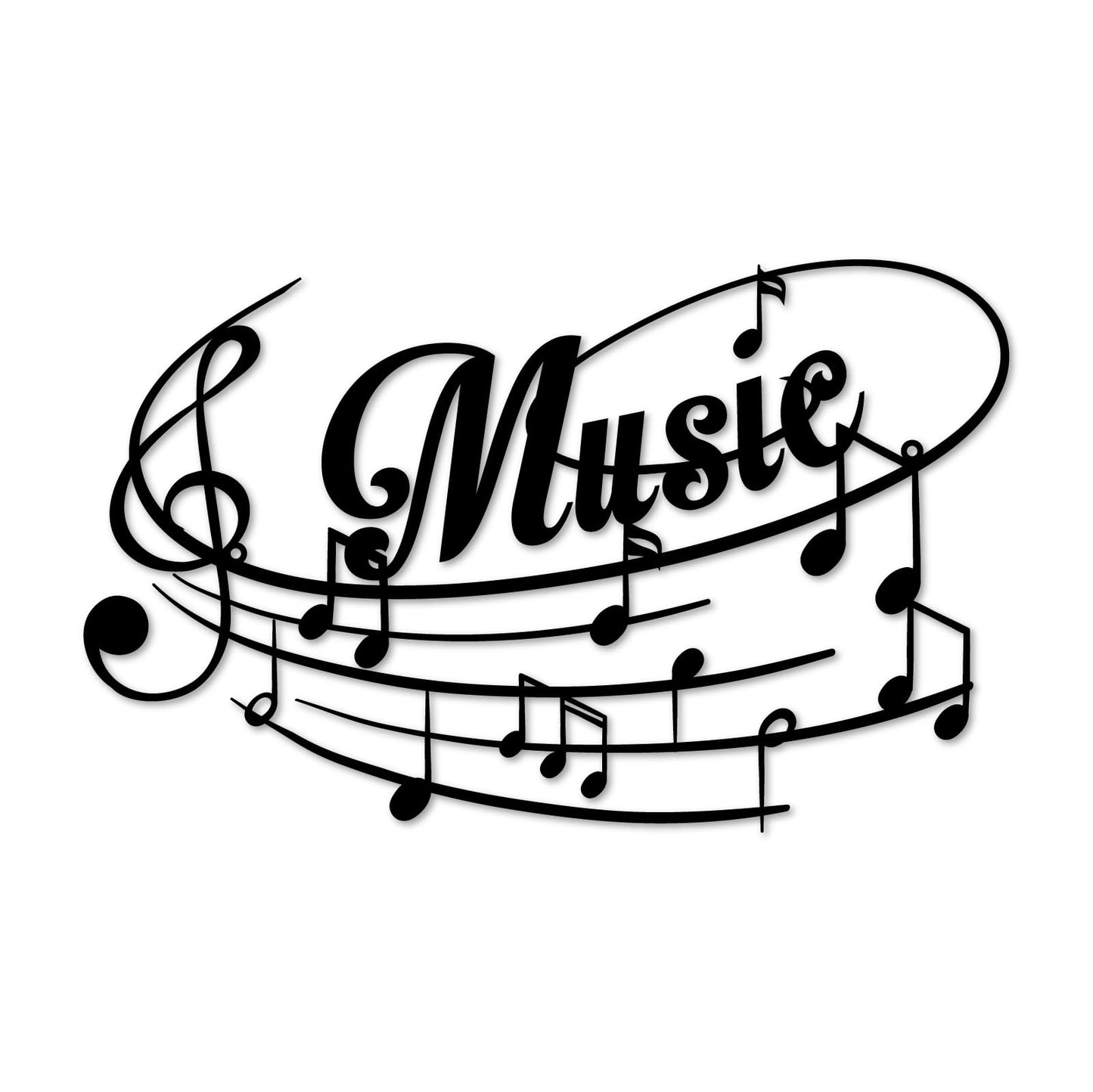 Sanshaoye Metal Music Note Wall Art Sign for Home Décor, Hanging Musical Note Decoration for Music Rooms, Studios and Home Walls, Gift for Musicians, 12” x 7.4”