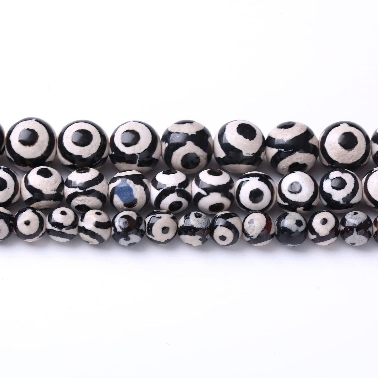 60PCS 6MM Natural Tibetan Stone Beads Round Loose Stone Beads for Jewelry Making DIY Energy Stone Healing Power Bracelet 15"