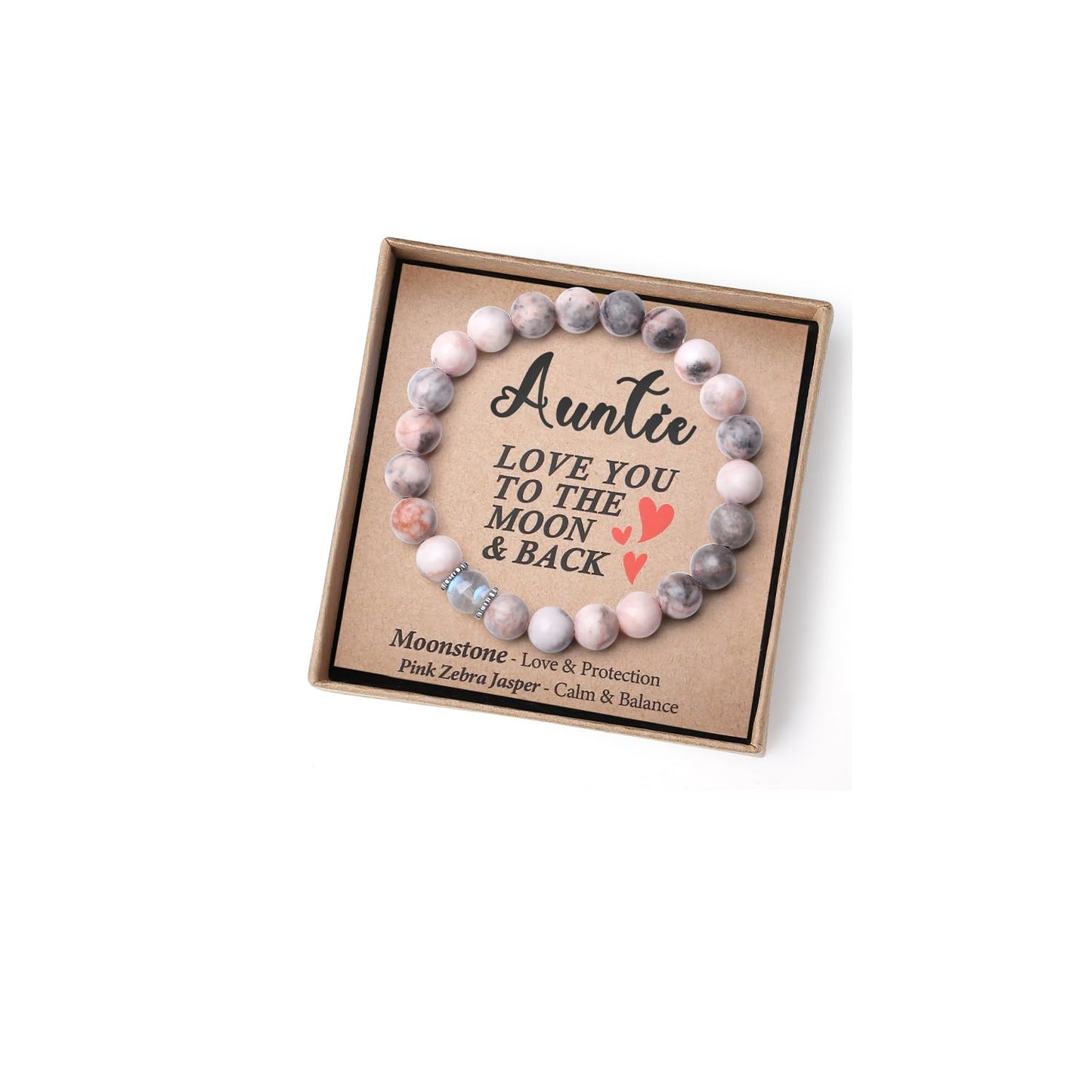 THEMEROL Aunt Gifts from Niece Auntie Gifts from Nephew Best Aunt Ever Bracelet Birthday Mothers Day Gift Just Because for Her Galentines Valentines Day Christmas Easter