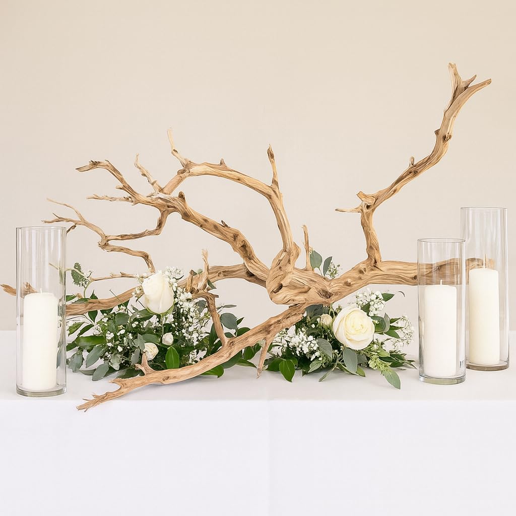 Koyal Wholesale California Driftwood with Natural Brown Branches, 36-Inch Large Driftwood Decor