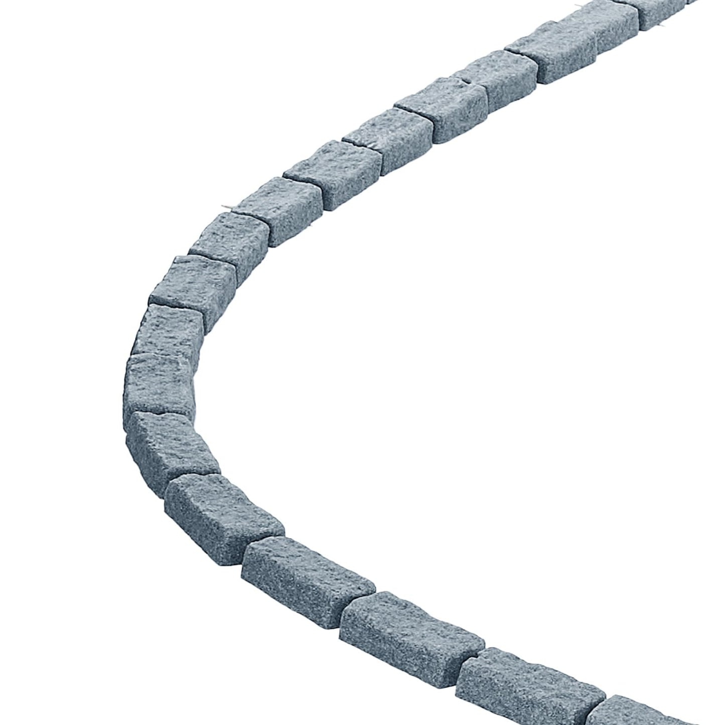 VEVOR Faux Stone Landscape Edging, No Dig Garden Edging Border, Flexible Blocks for Lawn Edging, Flower Beds, Driveway, Yards with 12 Spikes, 4 Pack 24 Bricks 16FT Kit, 46.5" Lx 3.7" W x 2.2" H, Grey