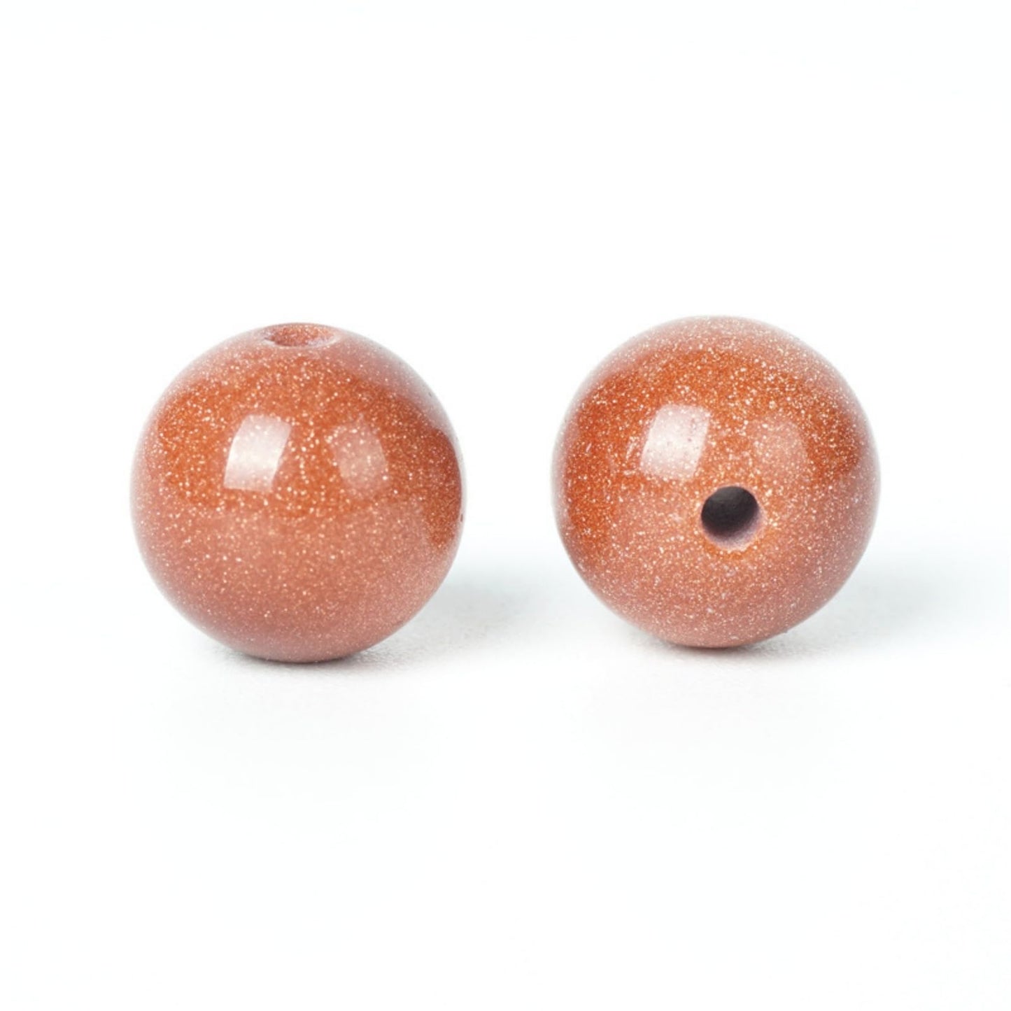 100Pcs Natural Stone 6mm Golden Sand Stone Round Loose Gemstone Energy Healing Beads Hole Size 1mm DIY Smooth Beads for Bracelet Necklace Earrings Jewelry Making